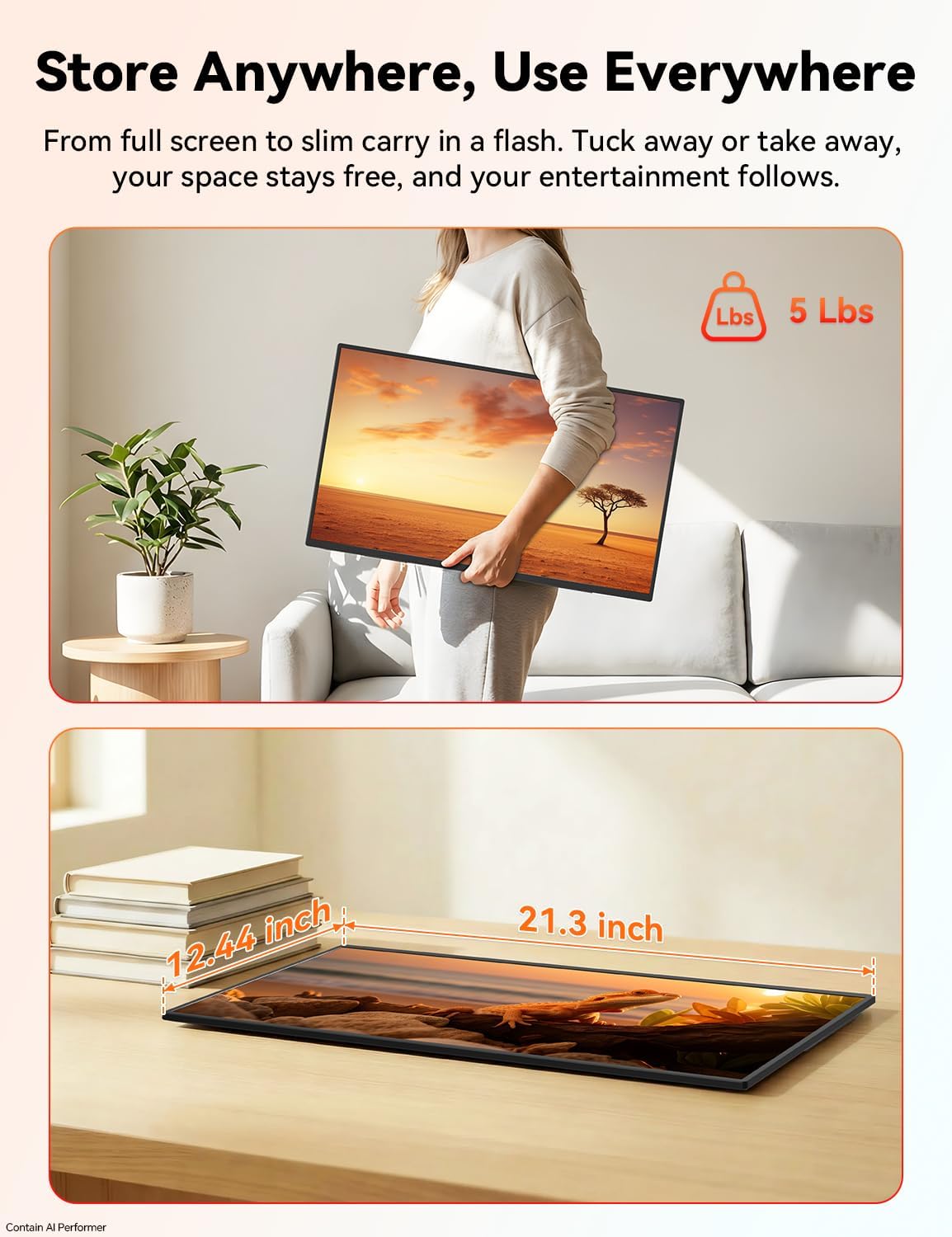 Detalle 1 de Portable Smart TV 23.8-inch