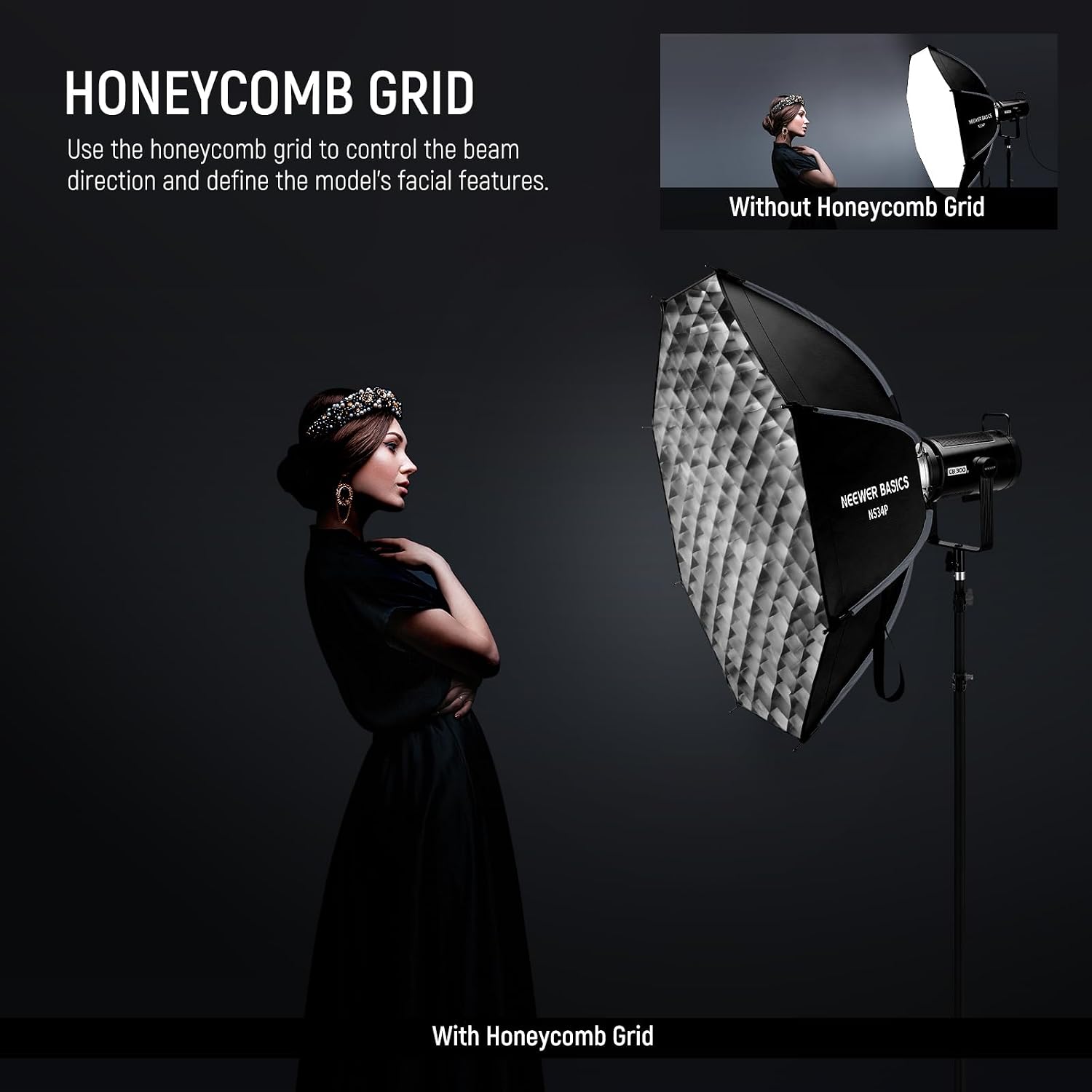 Thumbnail 3 de NEEWER BASICS 90cm Octagonal Softbox Kit