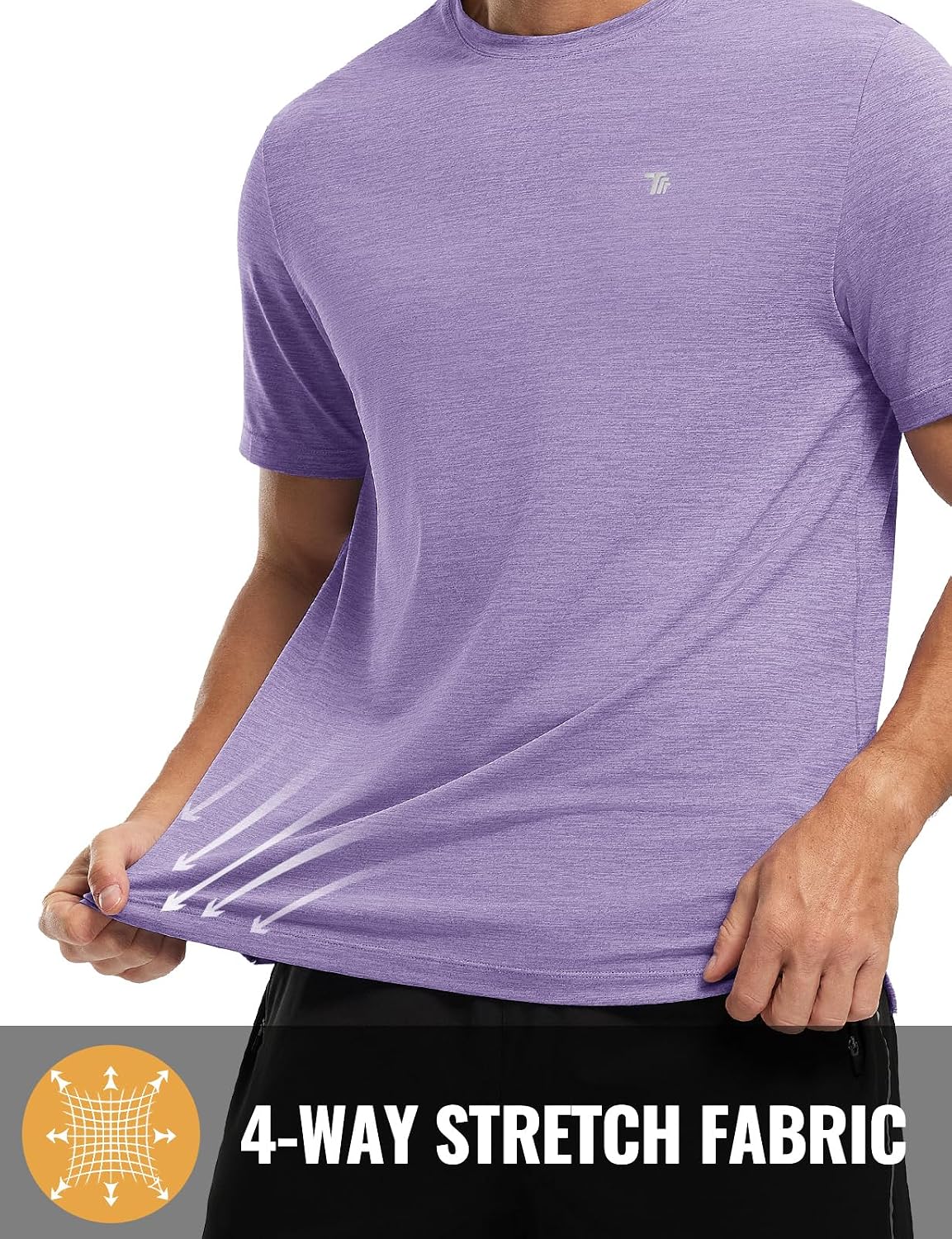 Detalle 1 de Rdruko Men's Dry Fit Athletic Shirt, Short Sleeve Moisture-Wicking Workout Top