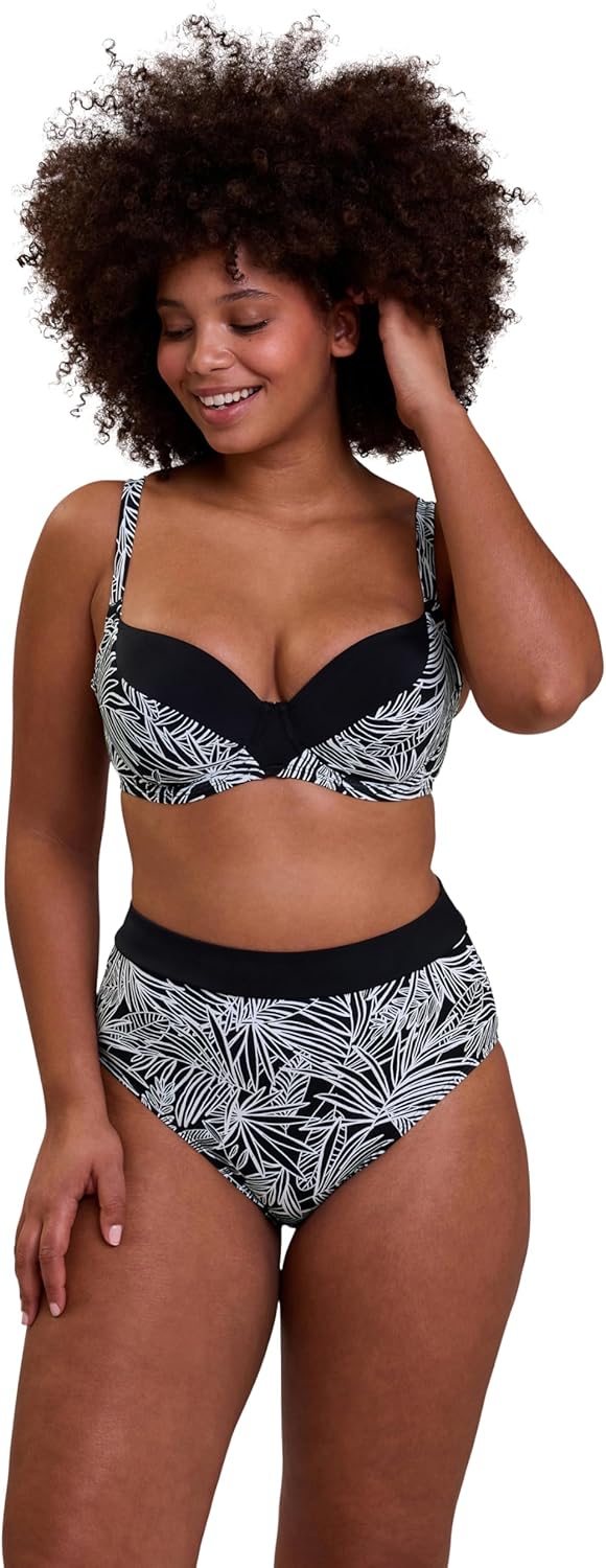 Thumbnail 2 de SANS COMPLEXE Bas de Bikini Femme – culotte taille haute, imprimé graphique et uni