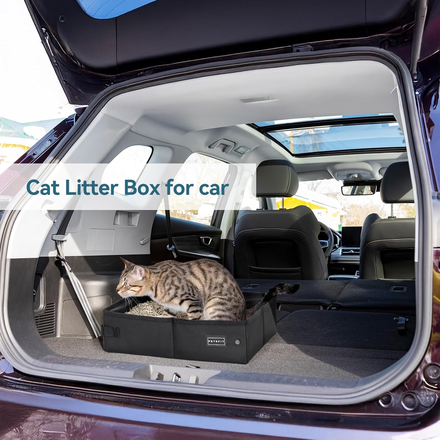 Thumbnail 6 de PETSFIT Small Cat Litter Box with Waterproof Bottom & Zipped Top (40cm x 30cm x 12cm)