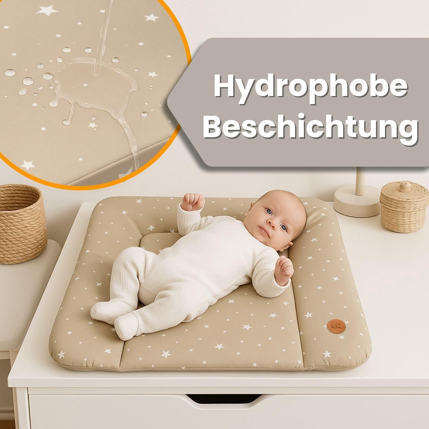 Detalle de Totsy Baby Galaxie B aankleedkussen 85 x 72 cm, waterafstotend