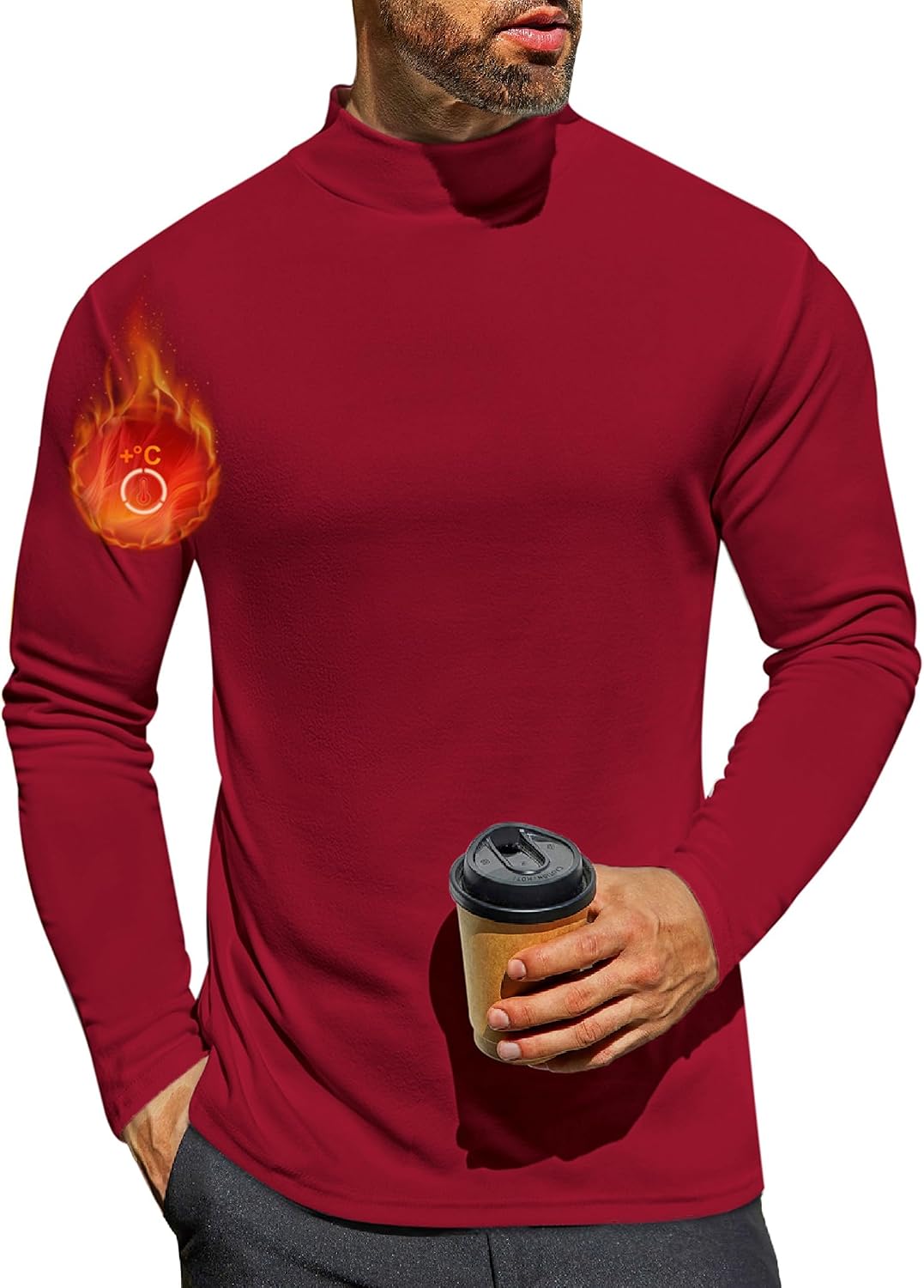 Detalle de Ekouaer Haut thermiques homme manches longues S-3XL