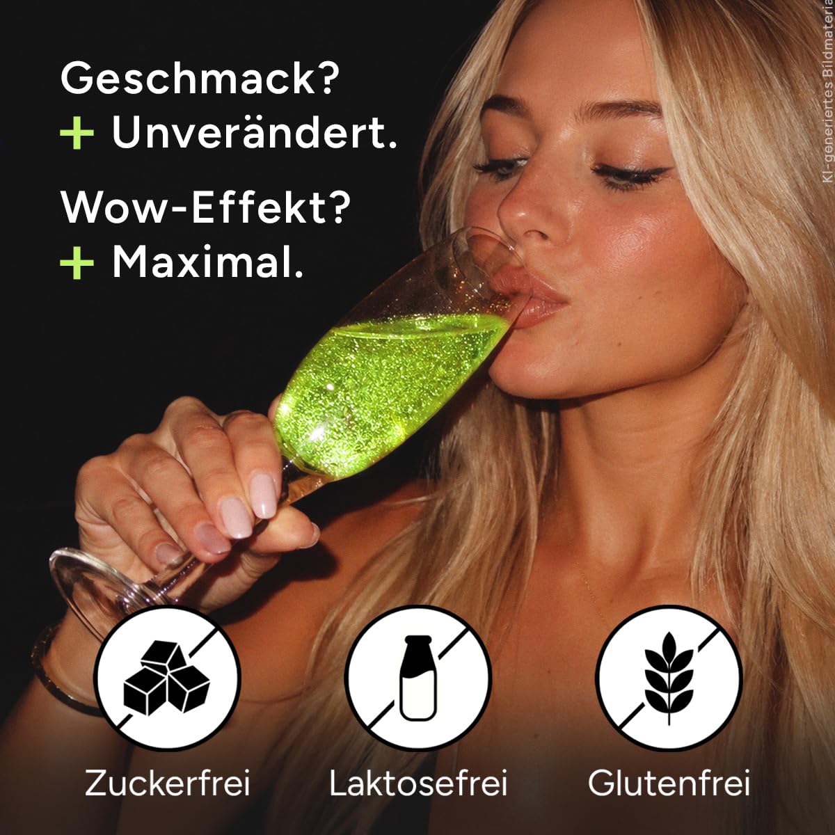 Thumbnail 4 de Glytter Glitzerpulver Neongrün 100 Getränke 🍹