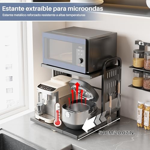 Thumbnail 4 de Ornestia Estante Extensible para Microondas: organización modular para la encimera