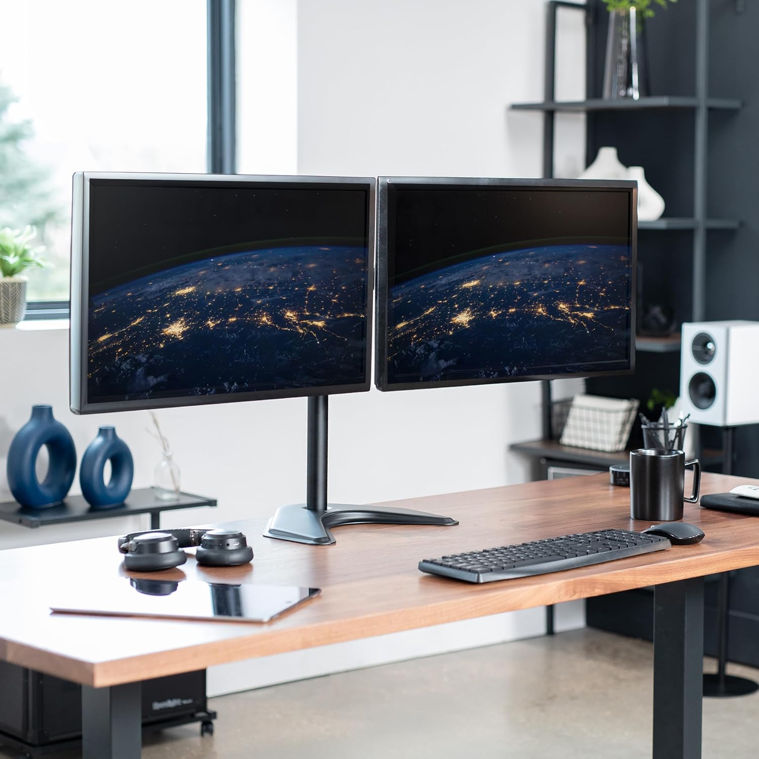 Detalle 2 de VIVO STAND-V002F Dual Monitor Desk Stand for 2 Screens