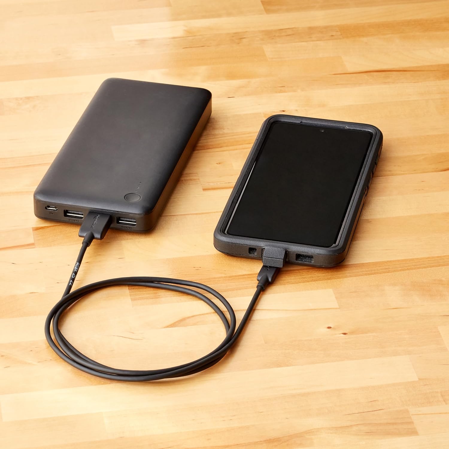 Detalle de Amazonベーシック 7KW8V4 マイクロUSBケーブル USB-A 2.0-Micro-B 0.9m 2本セット