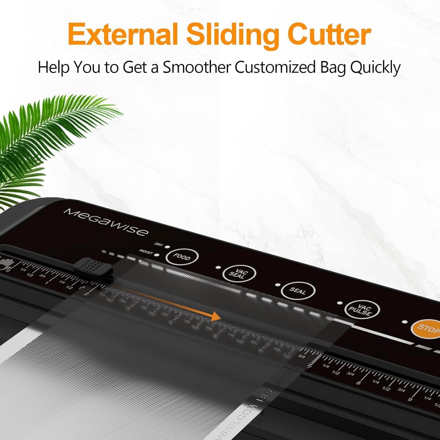 Thumbnail 5 de MegaWise Vacuum Sealer Machine (80kPa) with External Vacuum System, Bags & Cutter Included