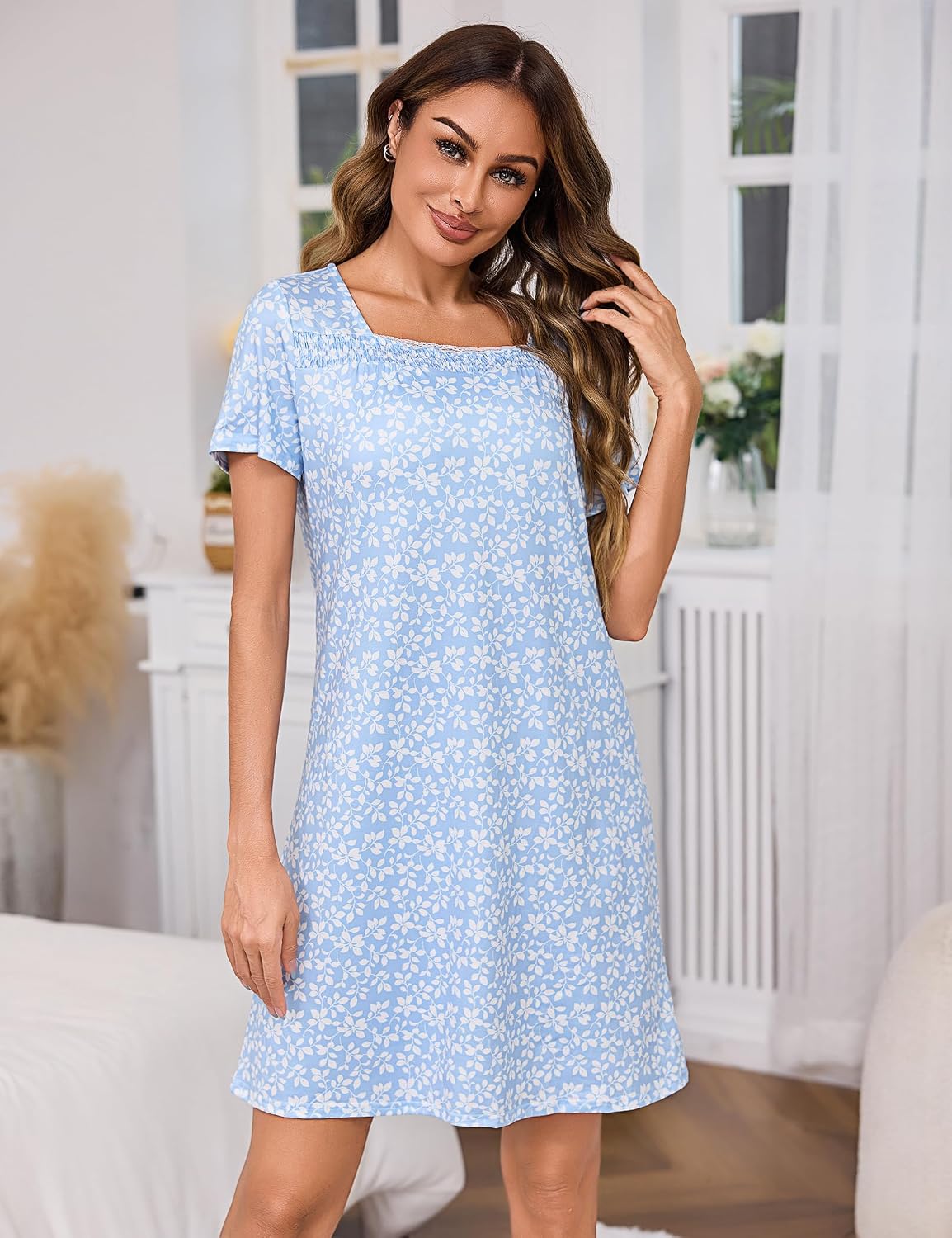 Detalle 2 de Litherday Camisón Mujer S-XXL algodón 95% 5% elastano
