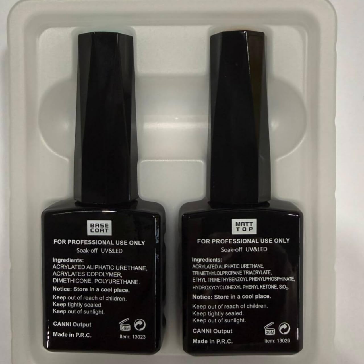 Detalle 2 de CANNI 2Pcs Matte Gel Top Coat and Base Coat Set – No Wipe Long Lasting Matte Finish for At-Home Manicures