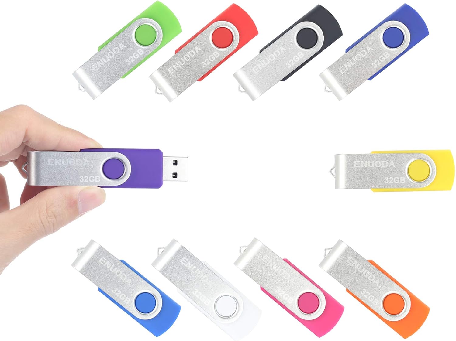 Thumbnail 2 de ENUODA Clé USB 64 Go Violet — USB 2.0, capuchon pivotant, stockage portable fiable