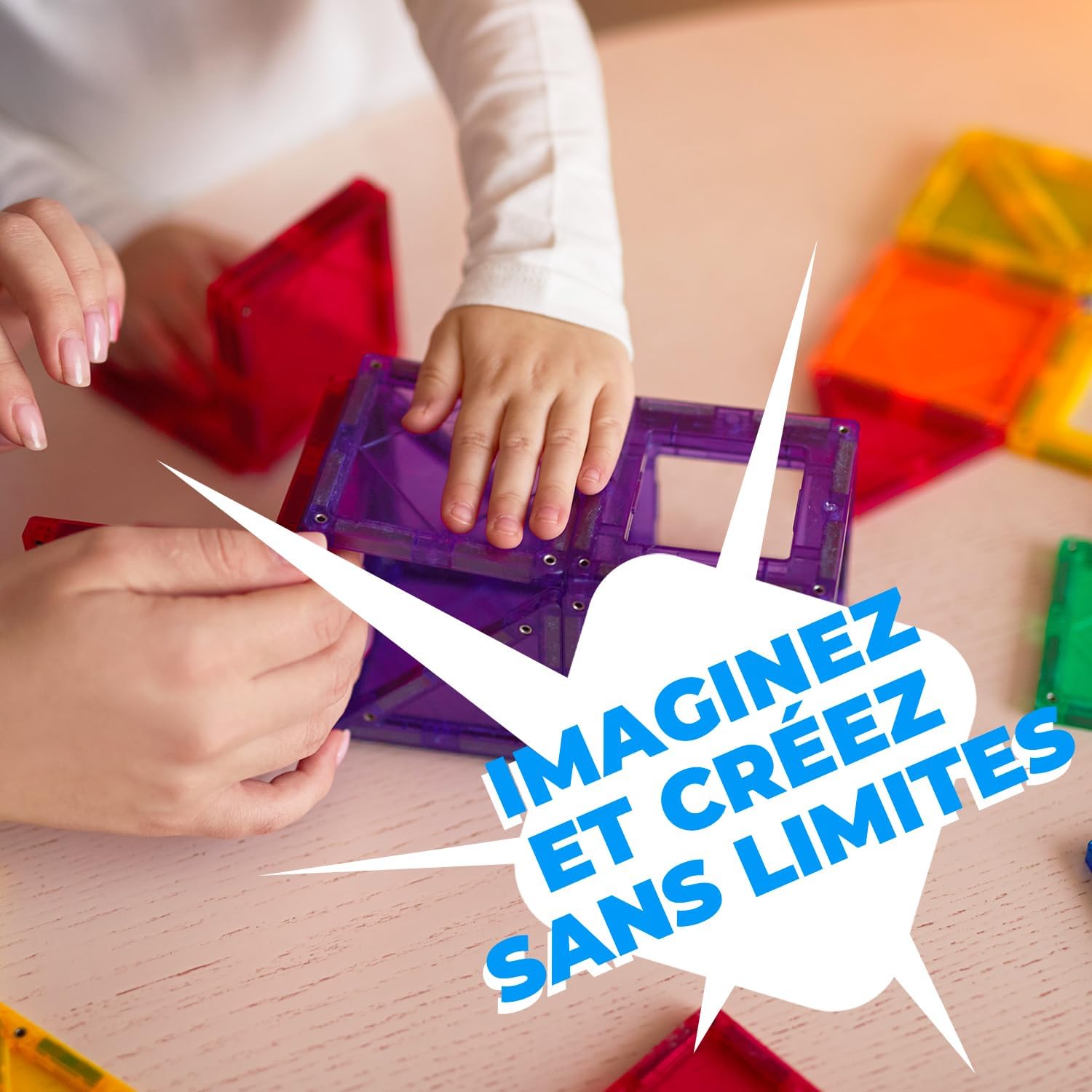 Thumbnail 4 de NK Set di Costruzione Magnetici per Bambini (48 pezzi) con tessere magnetiche 3D