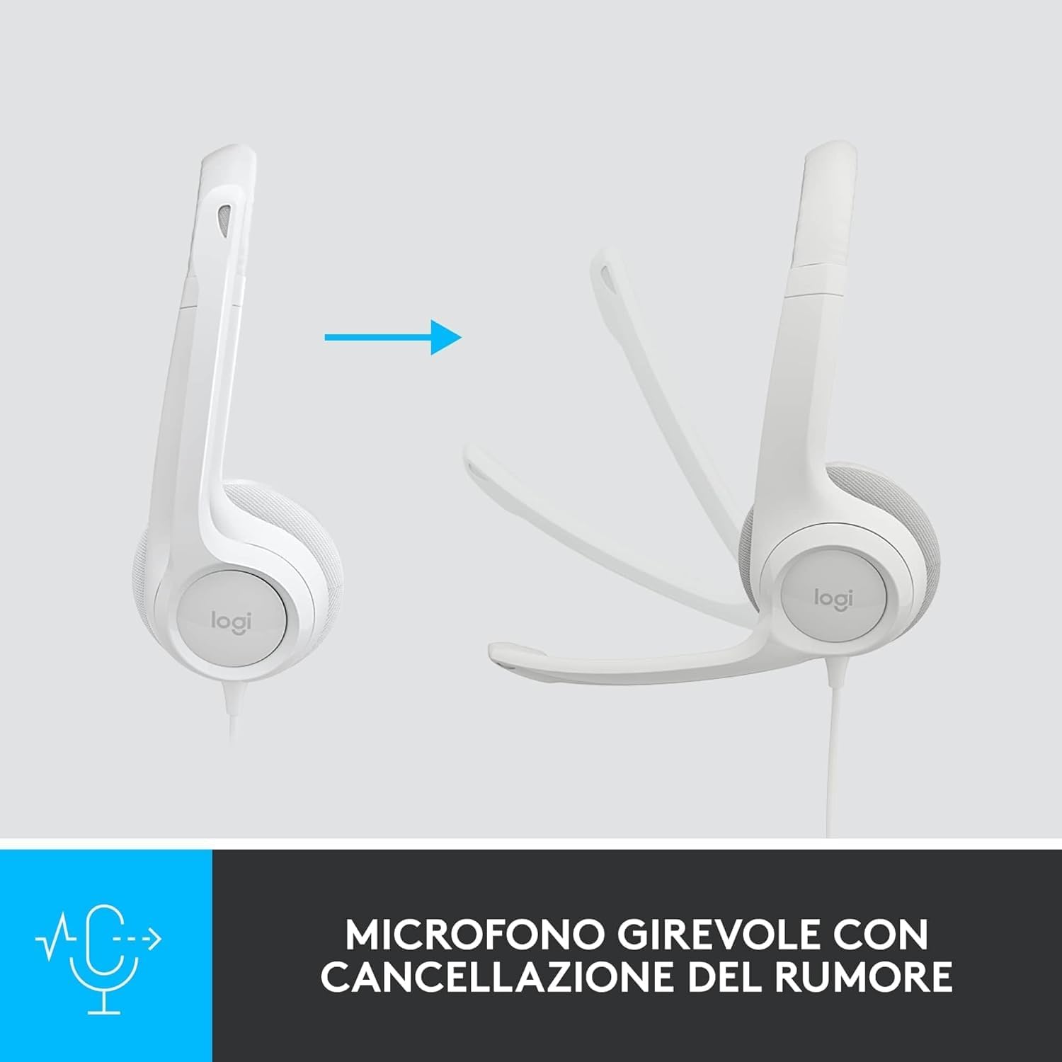 Detalle de Logitech H390 Cuffia USB con microfono