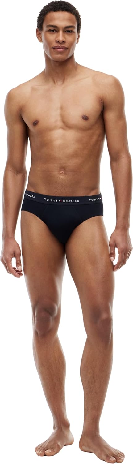 Detalle de Tommy Hilfiger Premium Essentials Stretch Cotton 3-Pack Shorties – Navy/Olive Night/Peacoat/Glacier Grey