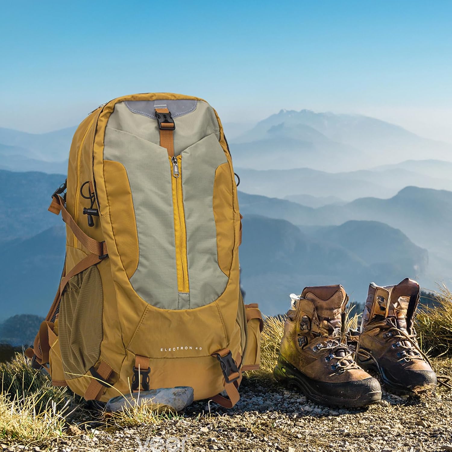Detalle de UtiaMiaoGonGo 40L Wanderrucksack mit Regenhülle – Outdoor-Backpack für Camping, Trekking & Klettern