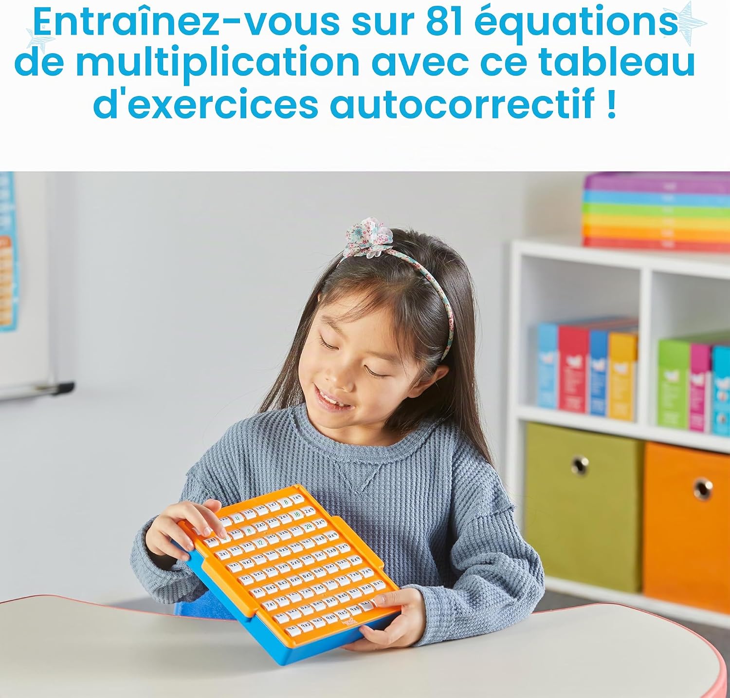 Detalle de Learning Resources Multiplication Practice Board 9 x 9 – oefenbord met draaiknop