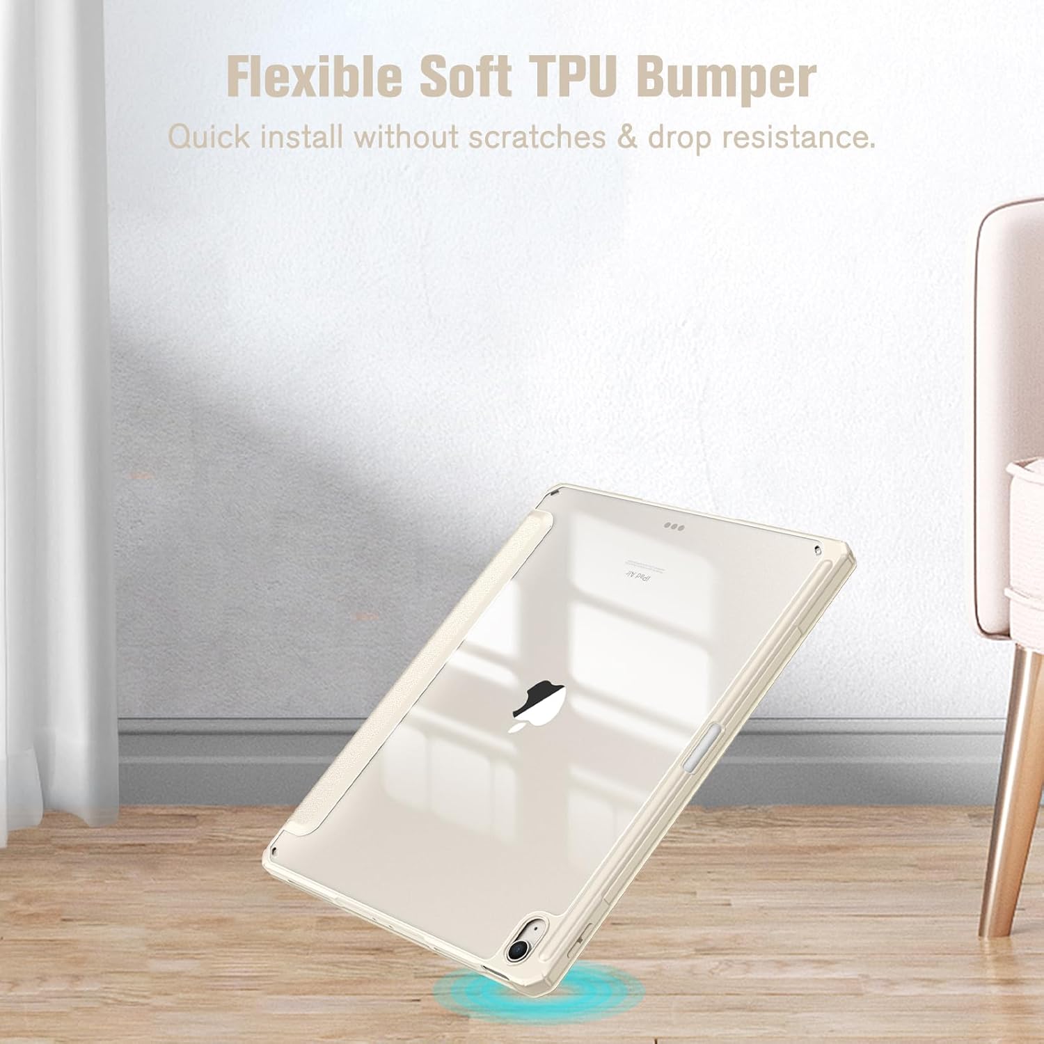 Thumbnail 6 de FINTIE Hybrid Case for iPad Air 13-inch (M4 2026 / M3 2025 / M2 2024) with Pencil Holder, Shockproof Clear Back, Auto Wake/Sleep