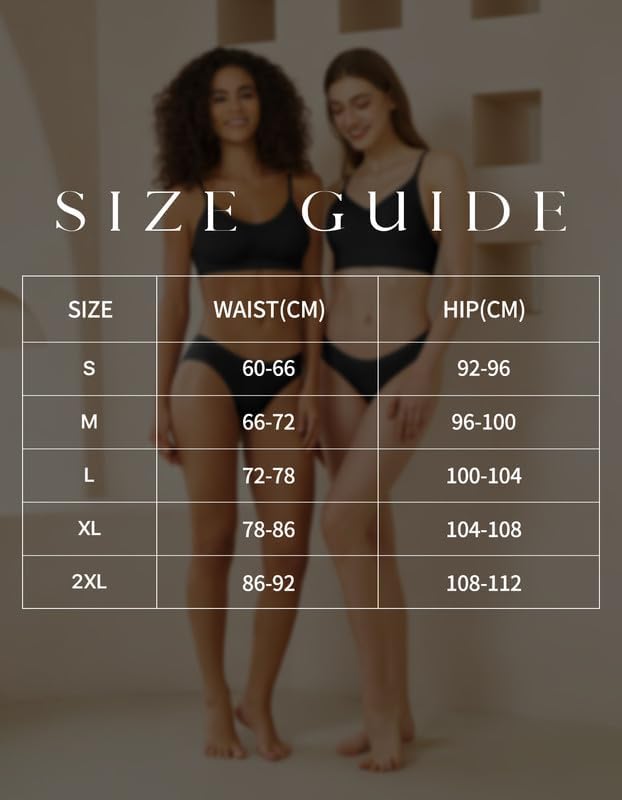 Detalle 2 de SIMIYA 7-Pack Women's Cotton Low-Rise Briefs, Hipster Bikini Cut