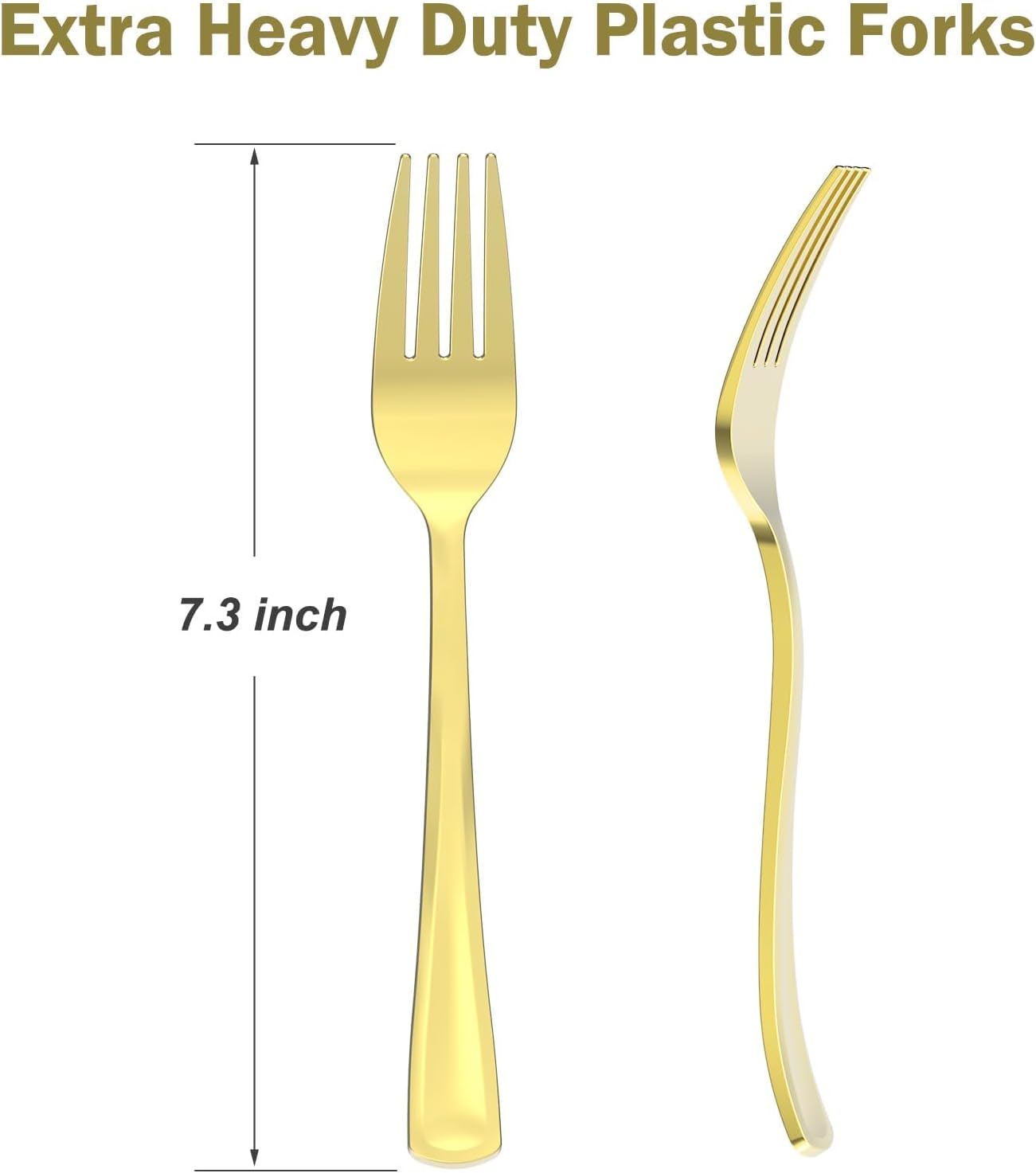 Detalle 2 de Dealusy gold plastic forks 100 count