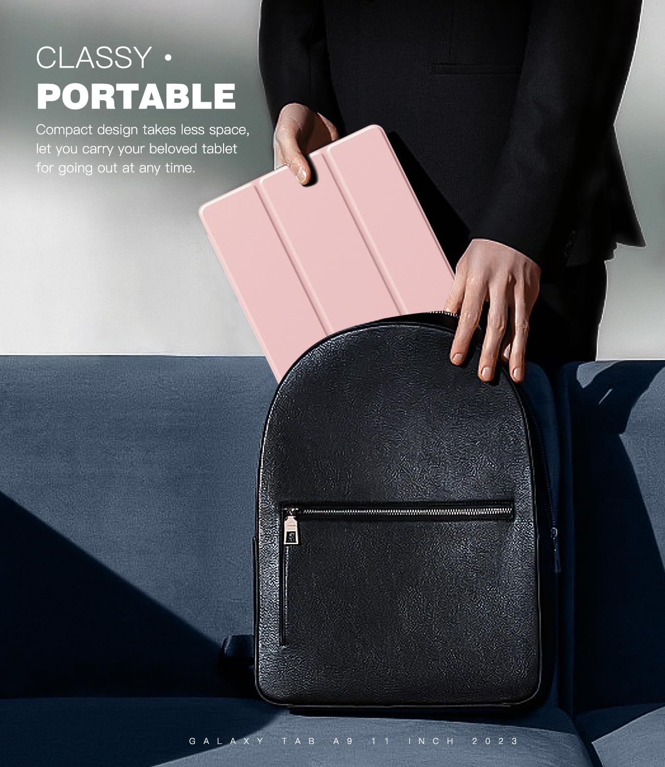 Thumbnail 6 de TiMOVO Hülle für Samsung Galaxy Tab A11+ / A9+ 11 Zoll (2025/2023) mit Ständer, Auto Aufwachen/Schlafen – Rosa