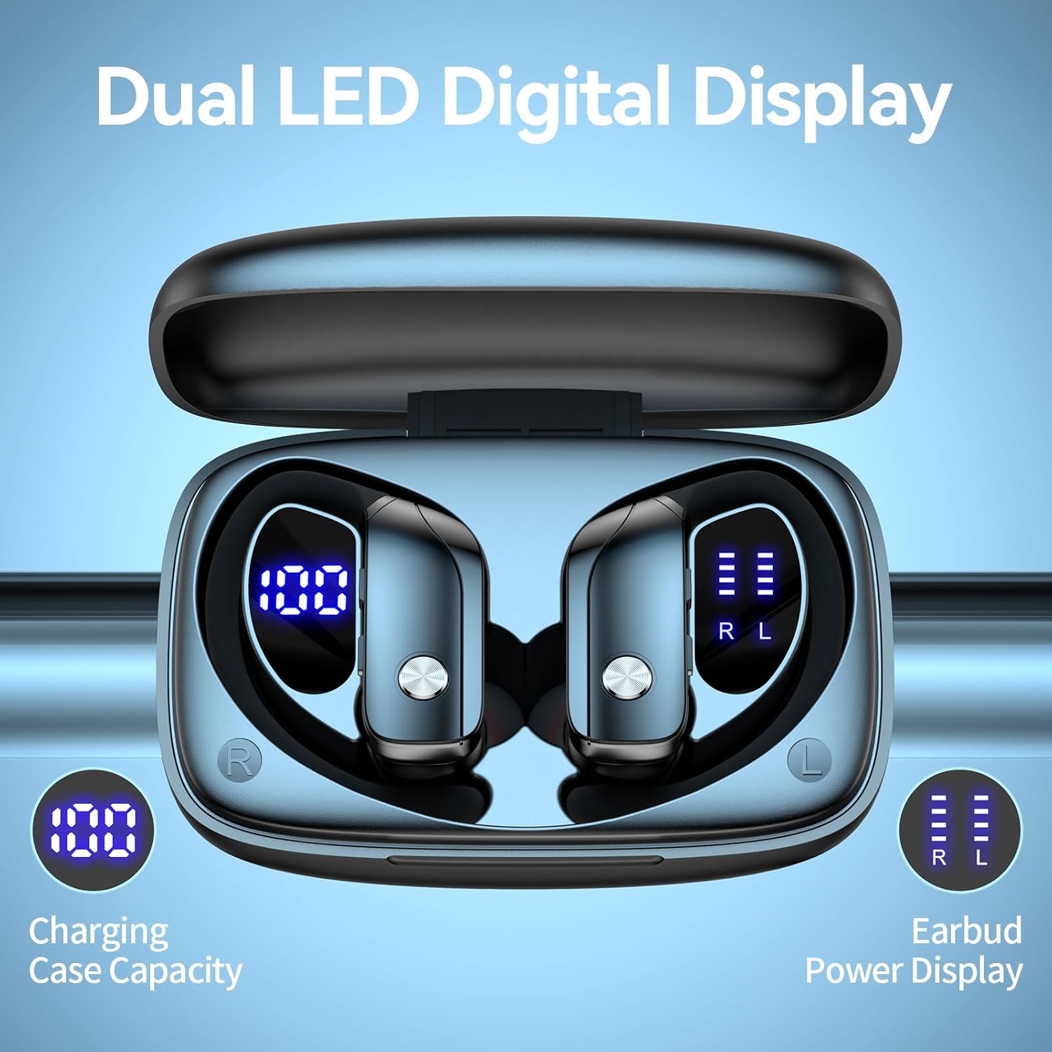 Detalle 2 de bmani Ear Buds Bluetooth Earbuds with 80H playtime ⚡