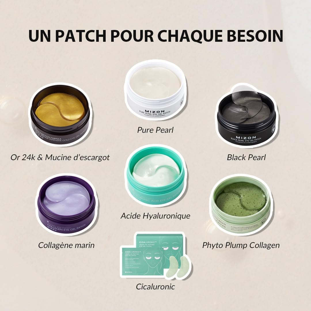 Thumbnail 6 de MIZON Pure Pearl Eye Gel Patches (x60) : patchs gel contour des yeux anti-cernes et anti-rides