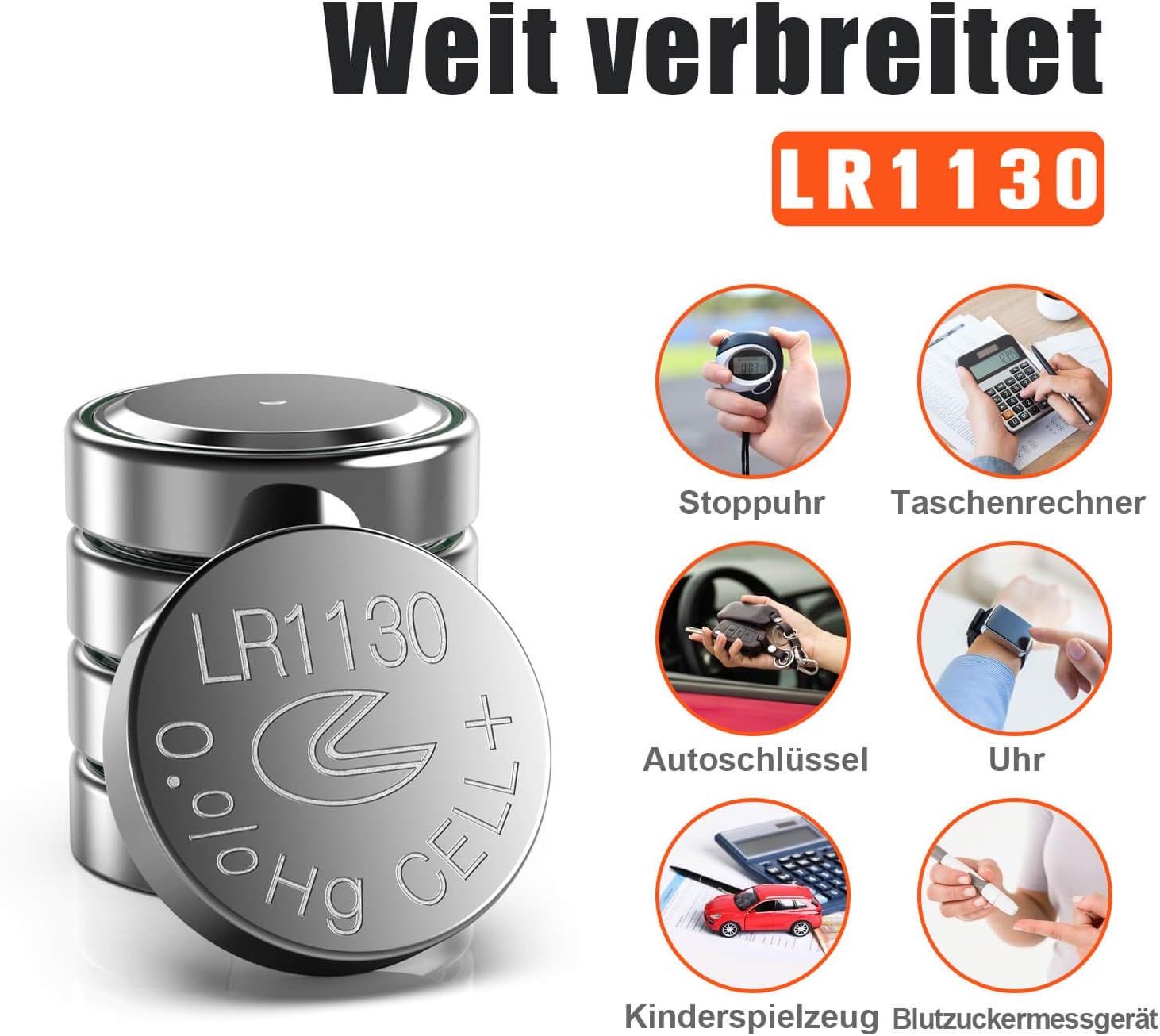 Thumbnail 4 de GutAlkaLi AG10 LR1130 Knopfzellen 40er