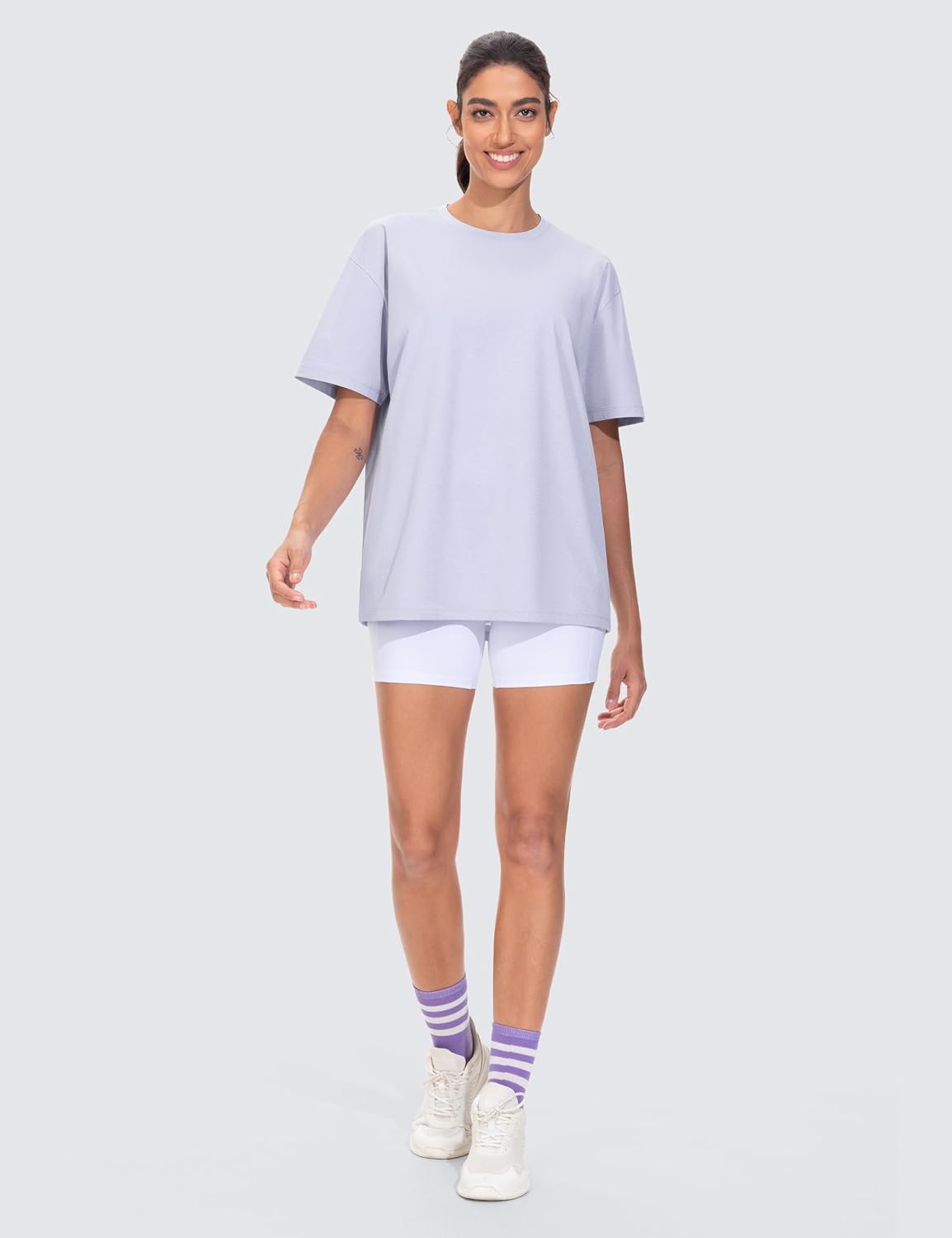 Thumbnail 5 de THE GYM PEOPLE Women's Oversized T-Shirt, Short Sleeve Crewneck