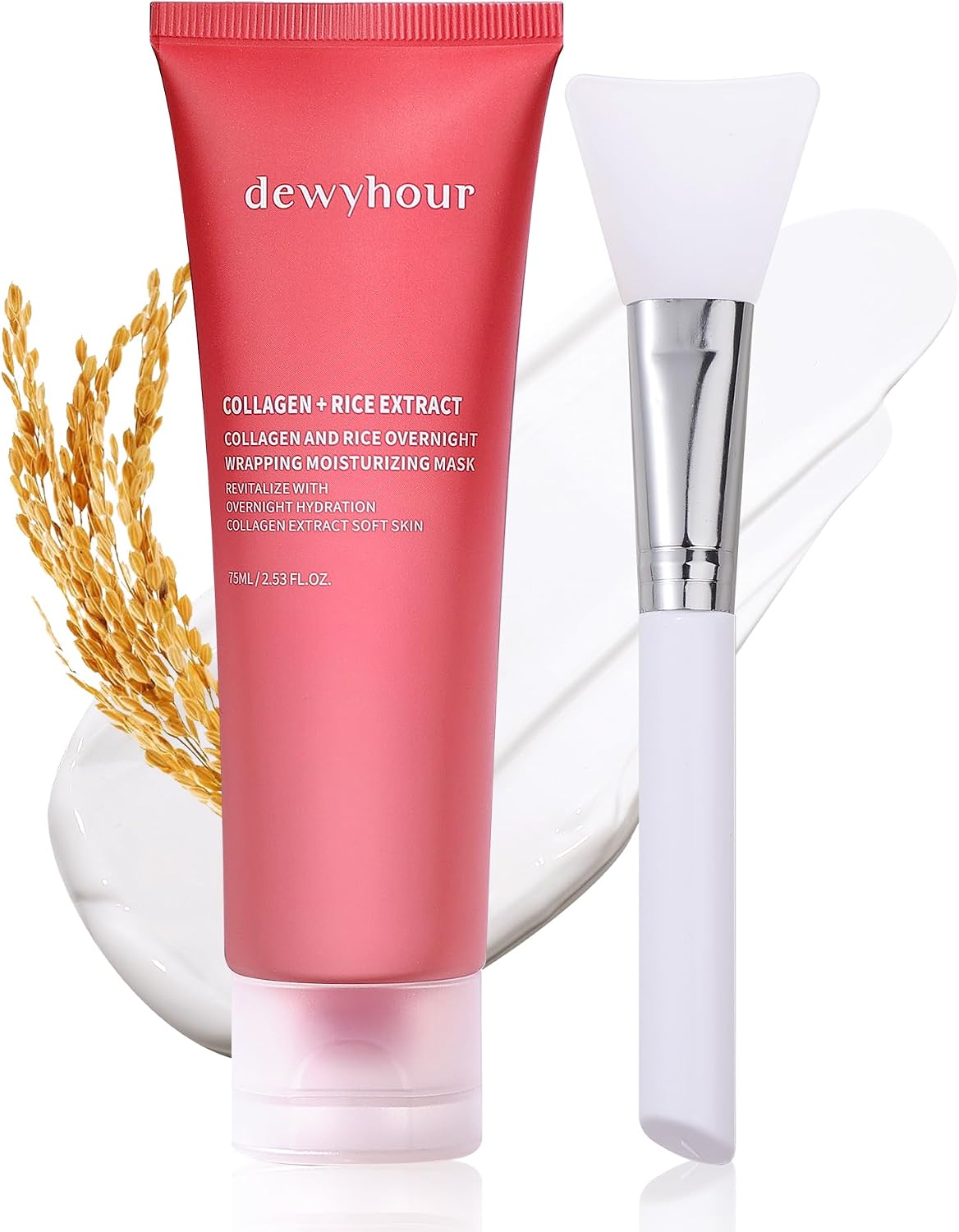 Detalle de dewyhour Collagen Rice Overnight Face Mask, 75 ml Peel-Off Formula