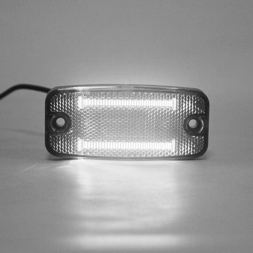 Detalle de DARKGUARD 2 x LED Front Position Light – White Marker for Trailers, Trucks and Caravans