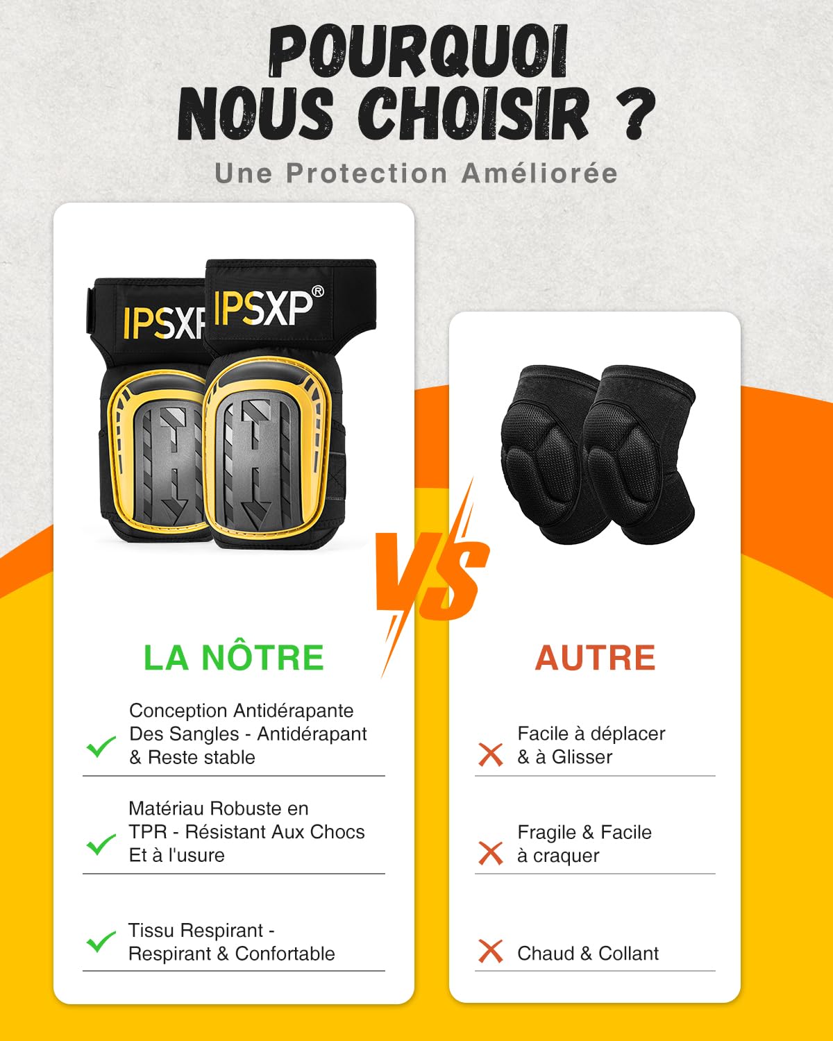 Thumbnail 4 de IPSXP Genouillères Pro confort 1 paire