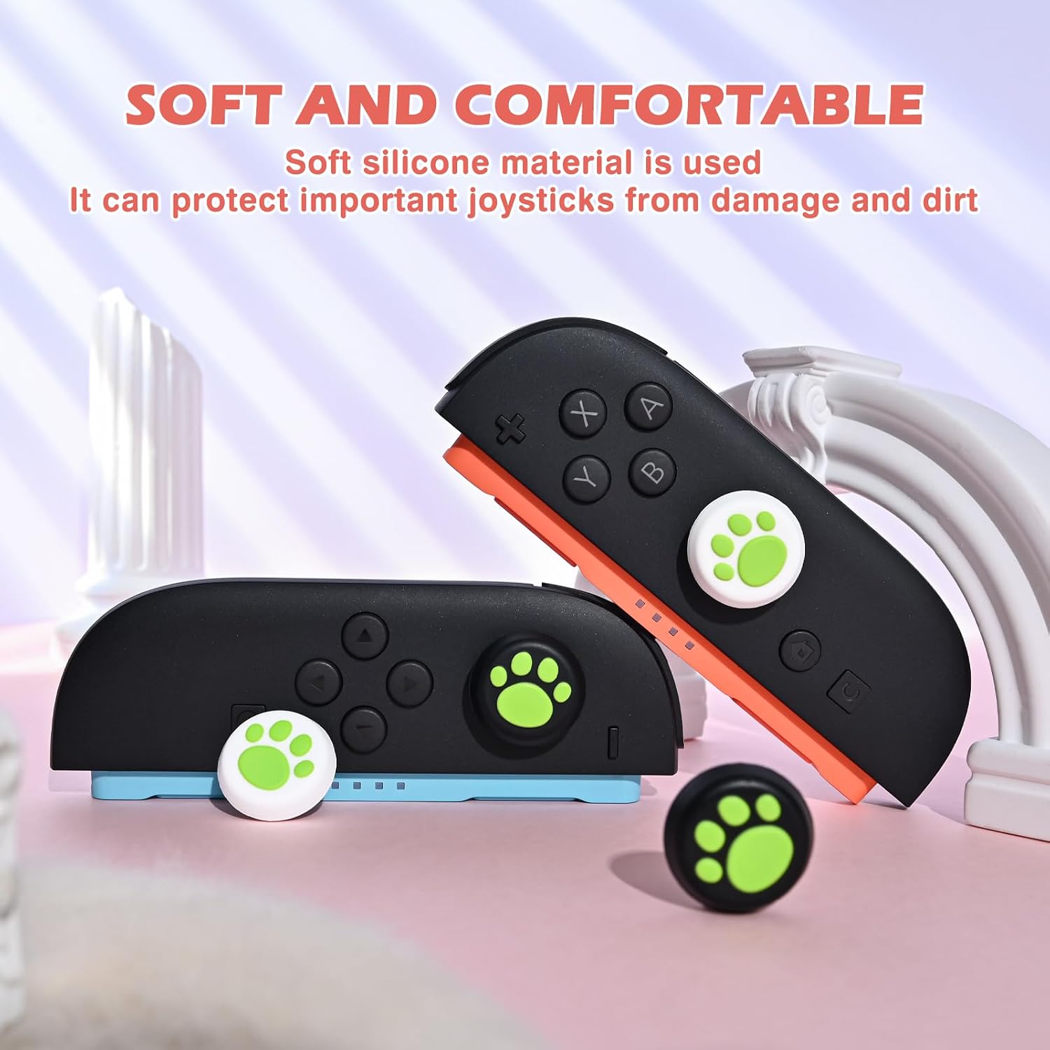 Thumbnail 3 de DLseego Cat Paw Thumb Grip Caps for Switch 2 – 4-Pack