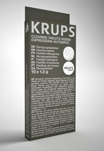 Detalle 2 de Krups XS3000 Reinigungstabletten – Hygienische Komplettreinigung für Krups Kaffeevollautomaten (10 Stück)