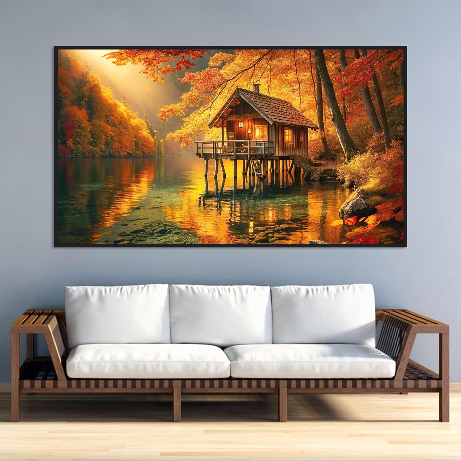 Thumbnail 2 de Diamond Art Kit, 27.5 x 15.7-Inch Fall Landscape