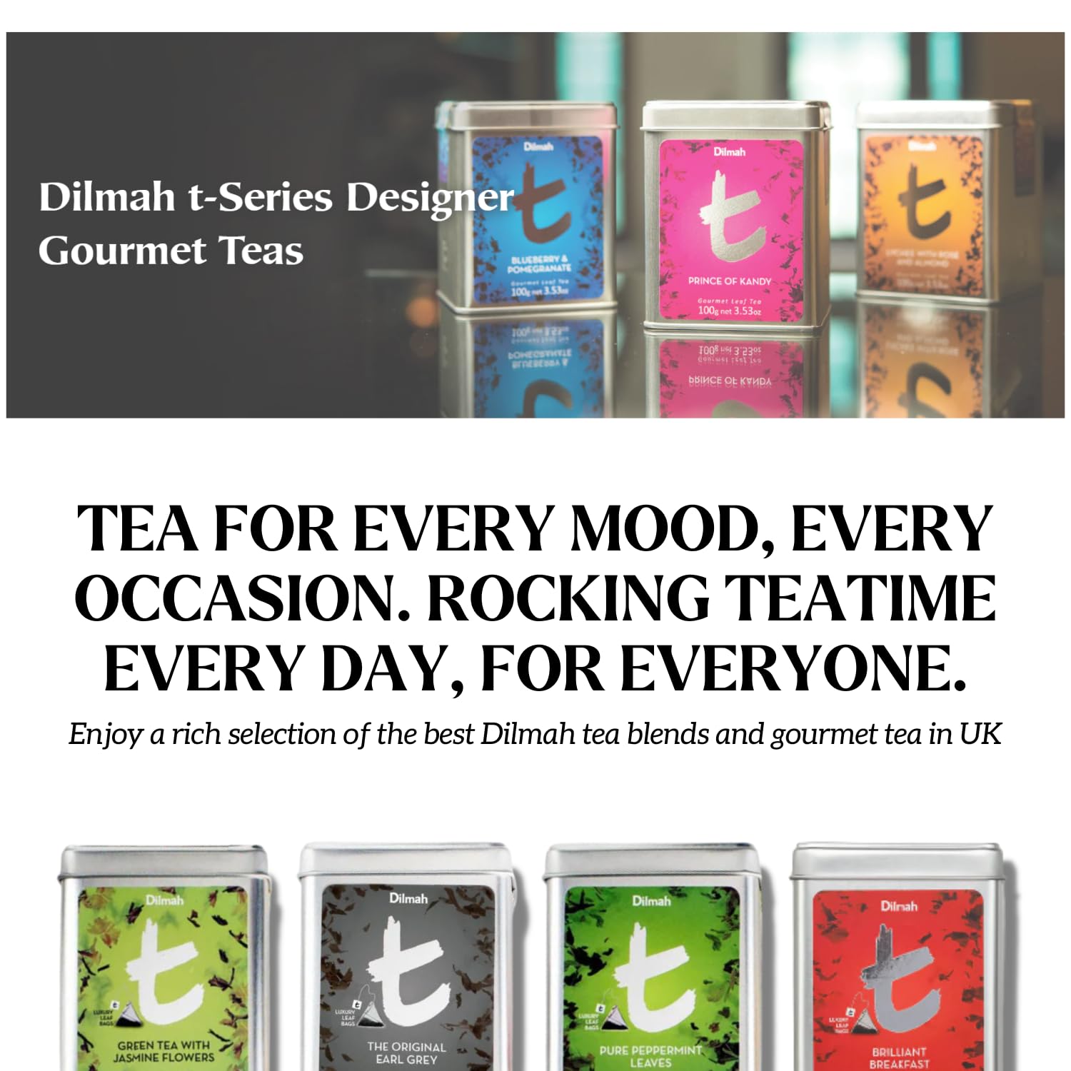 Detalle de Dilmah T-Series Teabags Pfefferminze – 100 Beutel