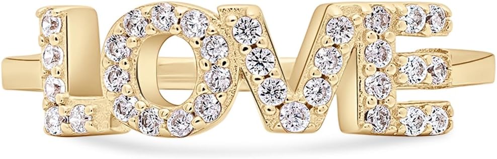 Thumbnail 1 de Tamaris Love-Ring aus 925er Silber – LOVE-Schrift mit Zirkoniasteinchen, Größe 54