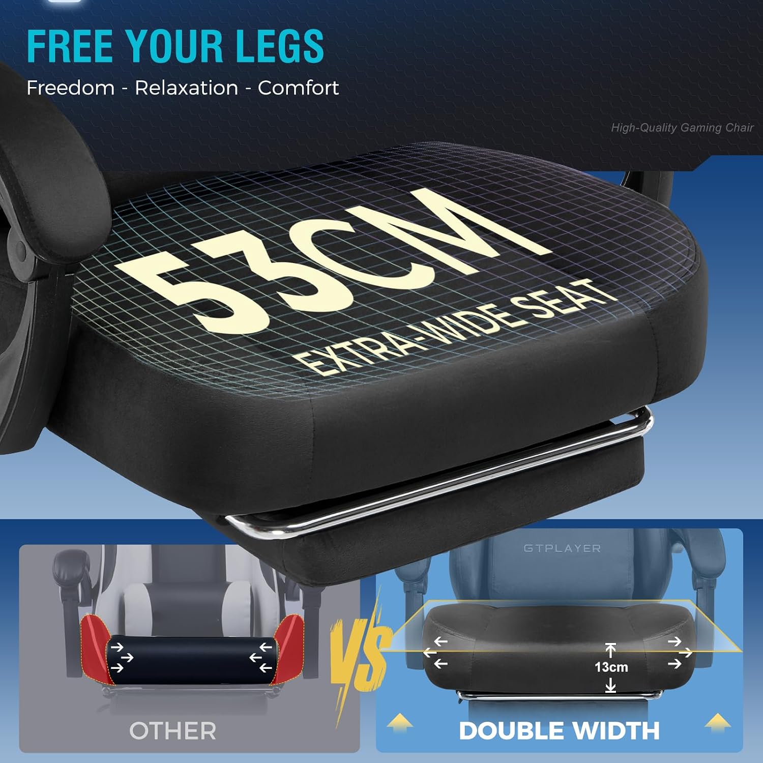 Detalle 2 de GTPLAYER Gaming Chair with Pocket Spring Cushion