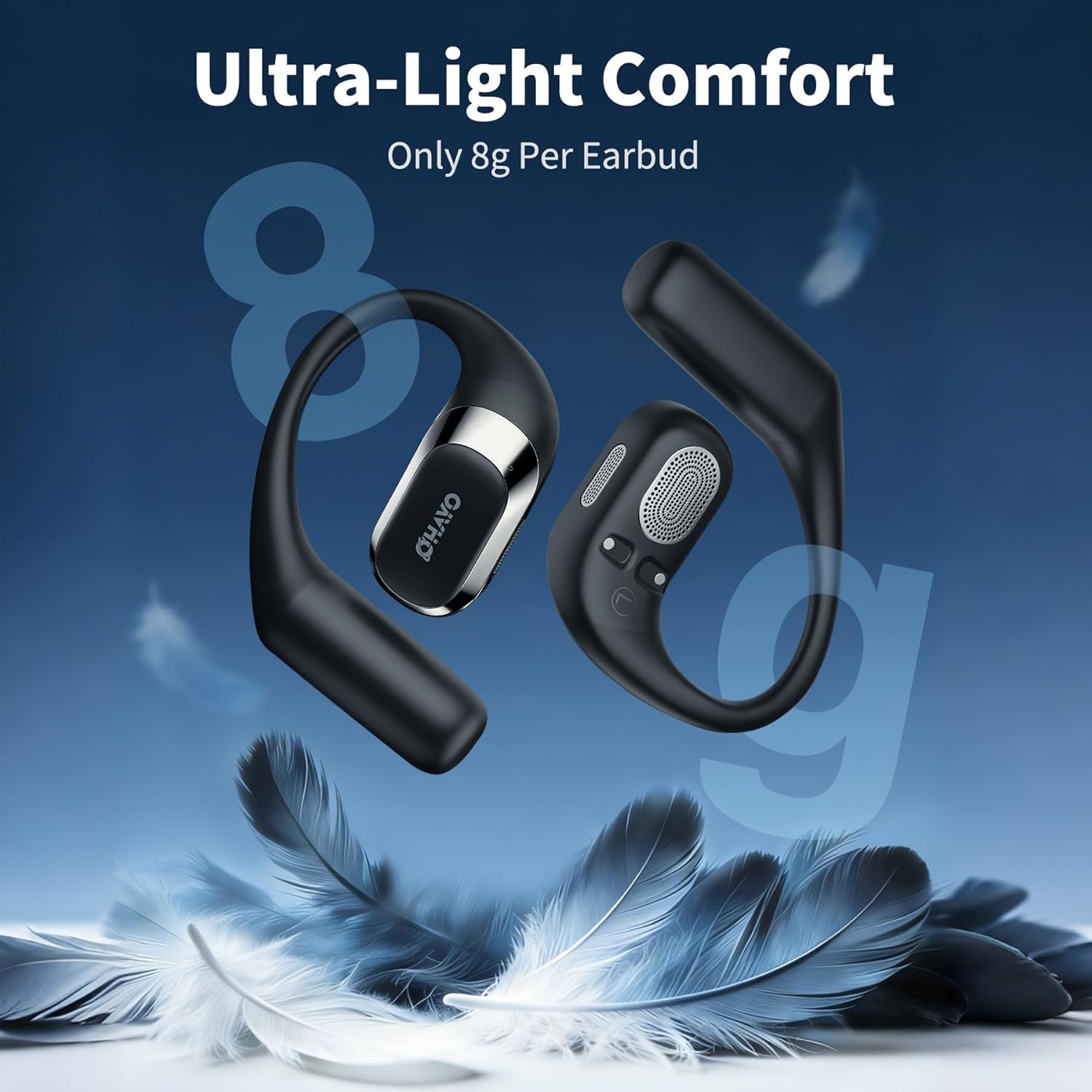 Detalle 2 de OHAYO T10 Open Ear Headphones 40H
