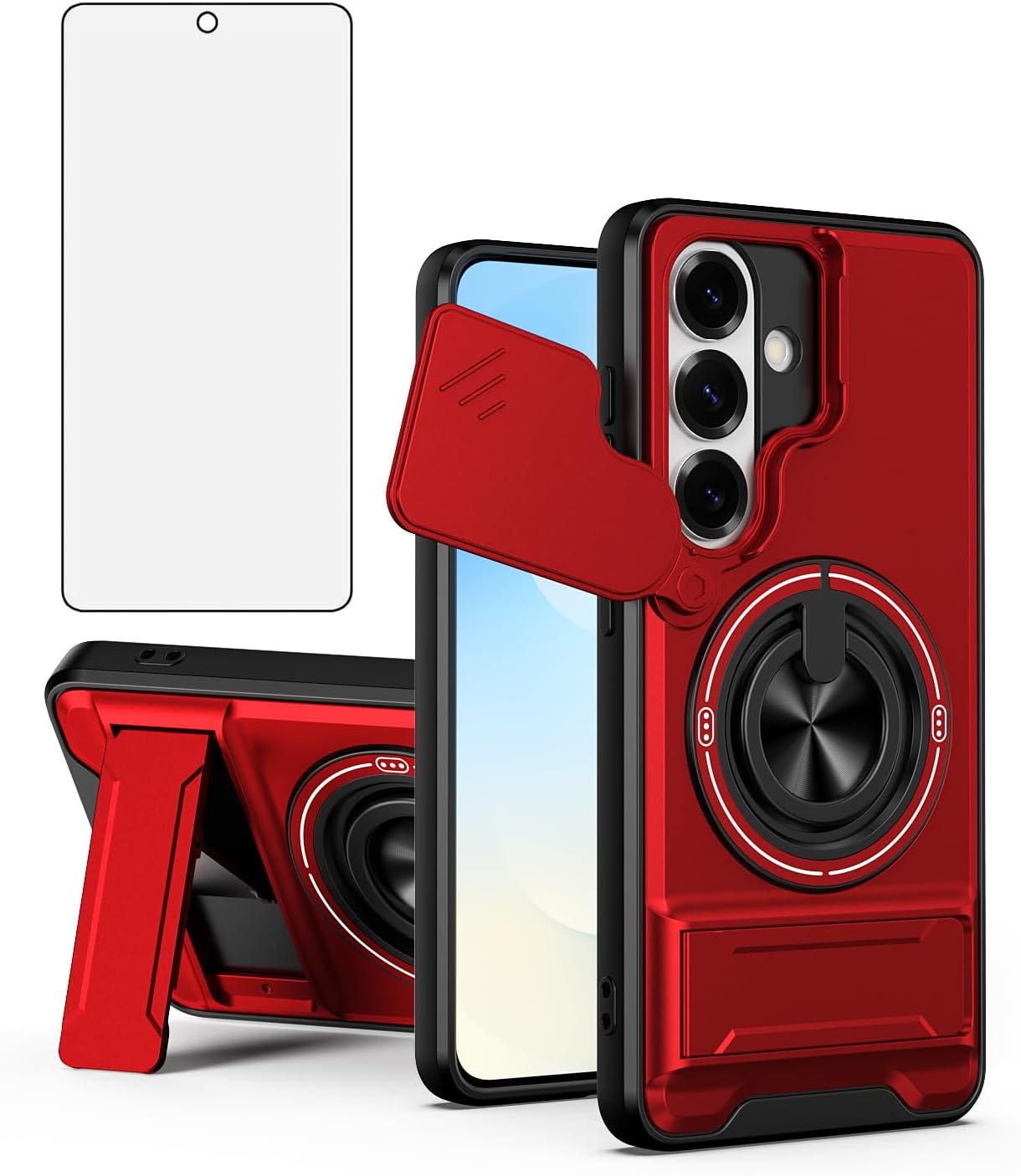 Detalle de Asuwish Samsung Galaxy S26 Case with Sliding Camera Cover, MagSafe and Kickstand