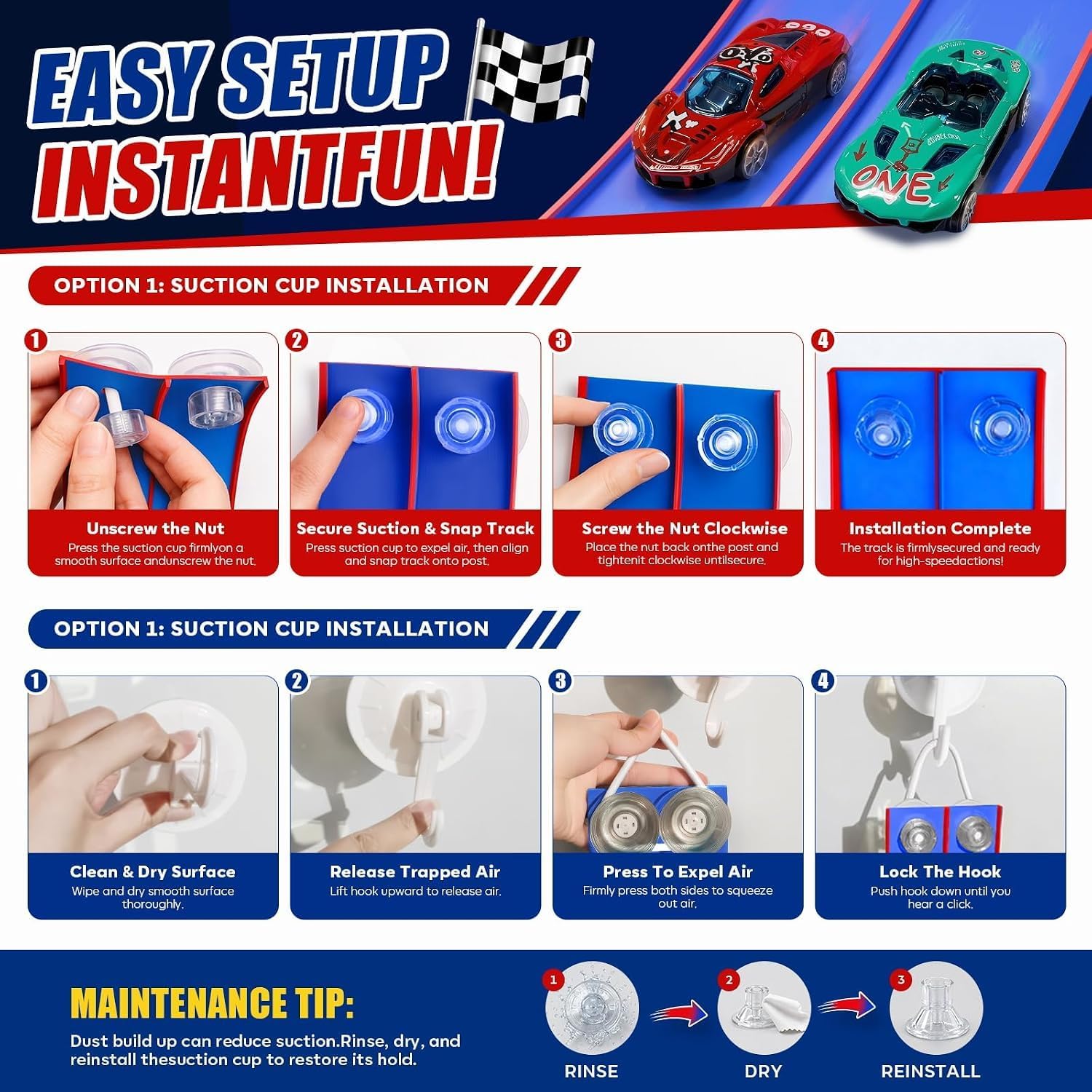 Detalle 2 de TAEMVV Flexible Car Track, 15 ft