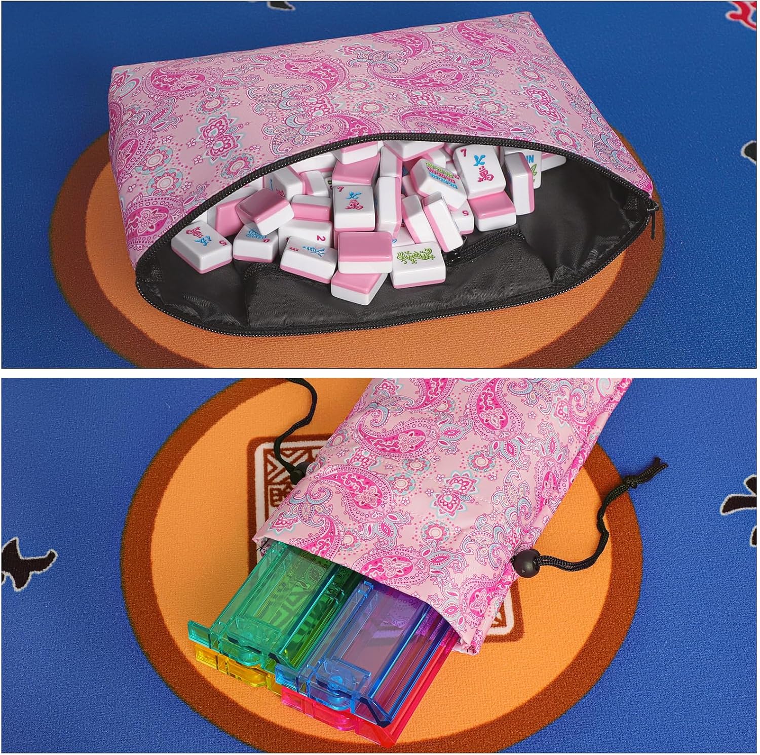 Thumbnail 6 de GUSTARIA American Mahjong Game Set with 166 Pink Tiles