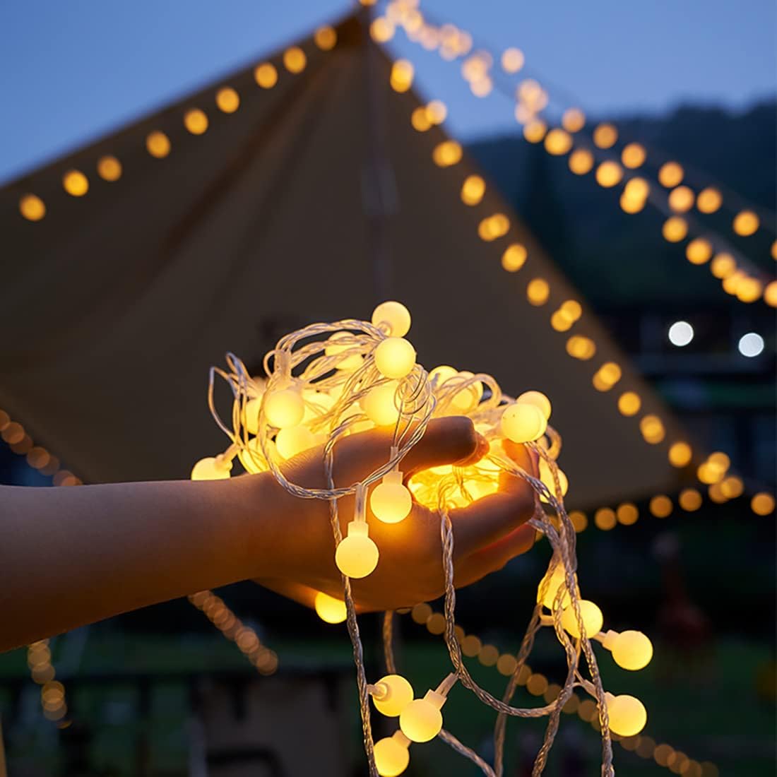 Thumbnail 4 de WOWDSGN Kugel Lichterkette 300 LEDs – 30 m, Dimmbare Außen- und Innenbeleuchtung mit 8 Leuchtmodi