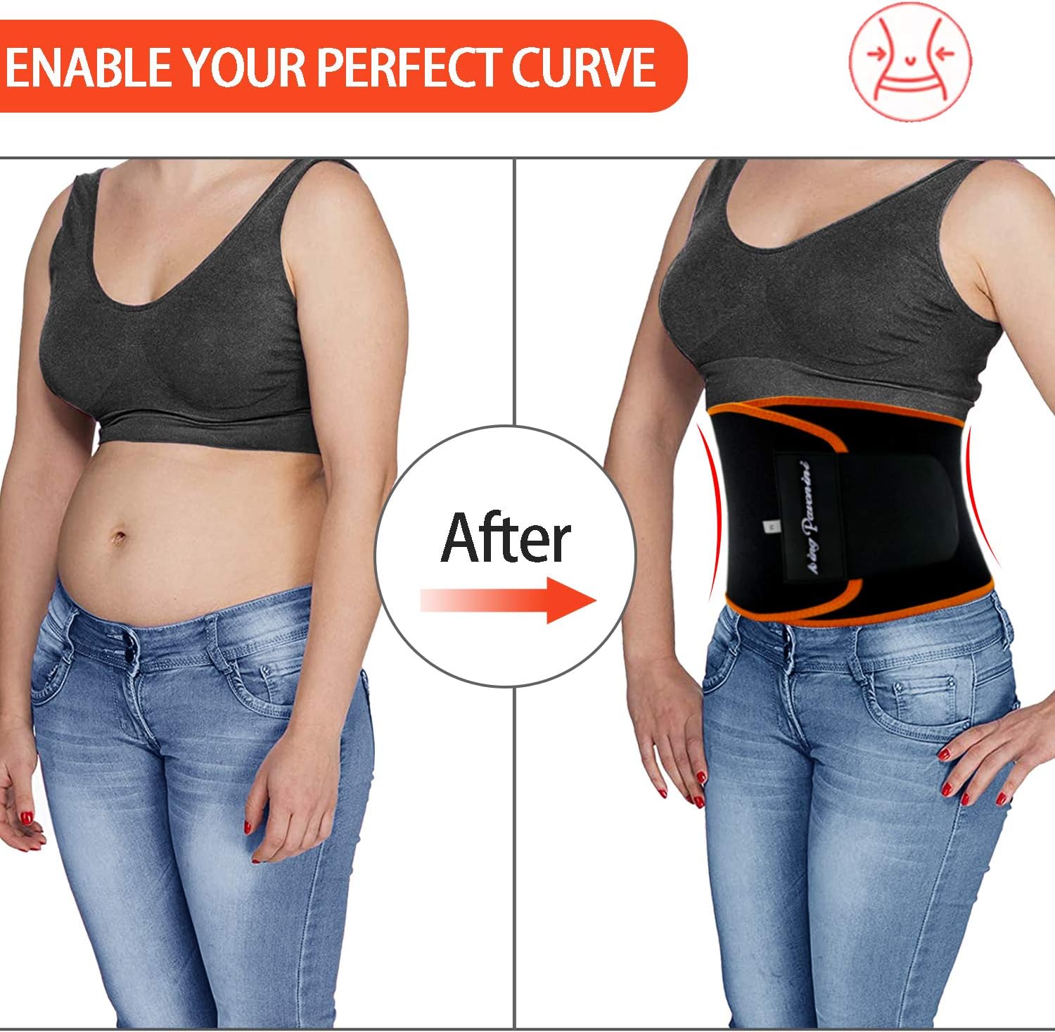 Thumbnail 5 de KingPavonini Waist Trimmer Sweat Belt (Nano-Silver), Upgraded Plus Size