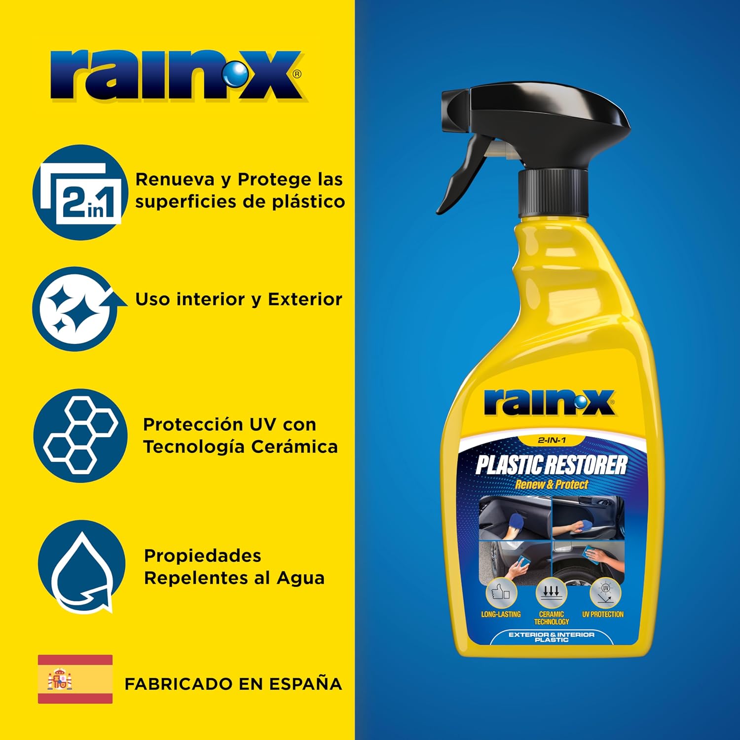 Detalle de Rain-X Restaurador Plásticos 500 ml