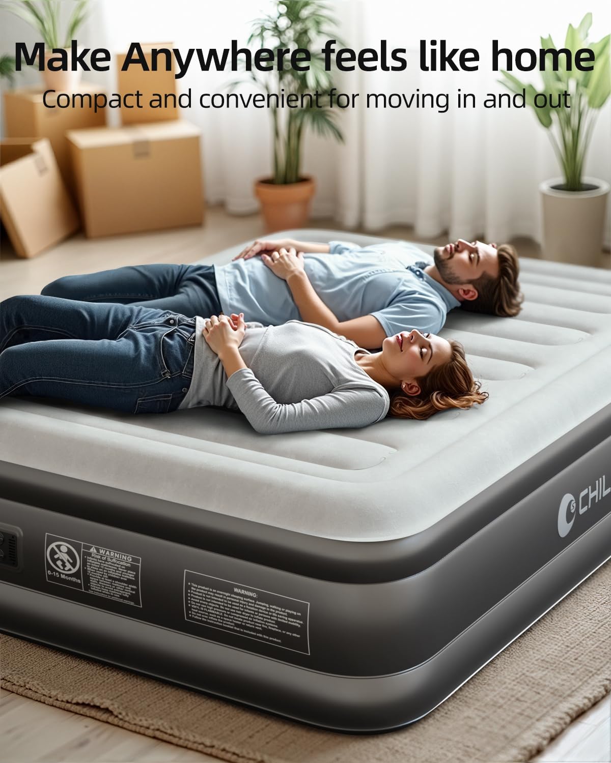 Thumbnail 1 de CHILLSUN 2026 Upgraded Full Air Mattress with Built-In Pump (18" Raised)