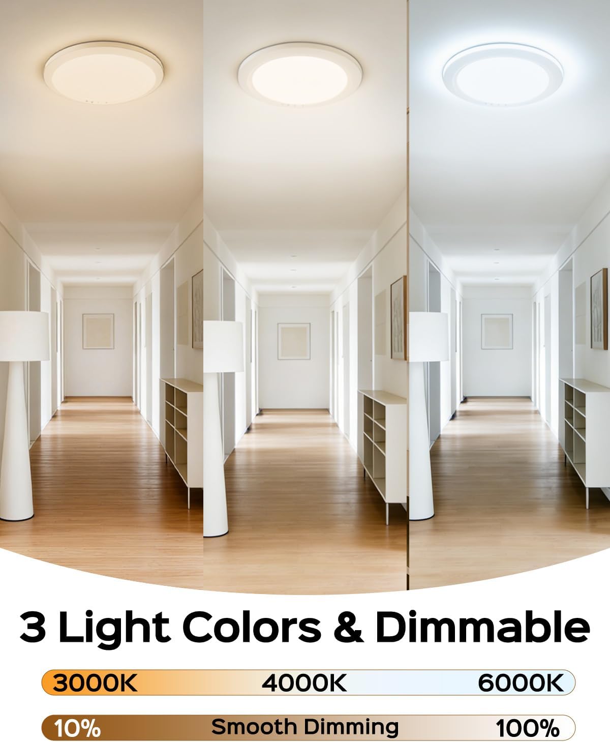 Detalle de FIONSUN CL002-WH2P-FNCA Motion Sensor Ceiling Lights, 2-Pack