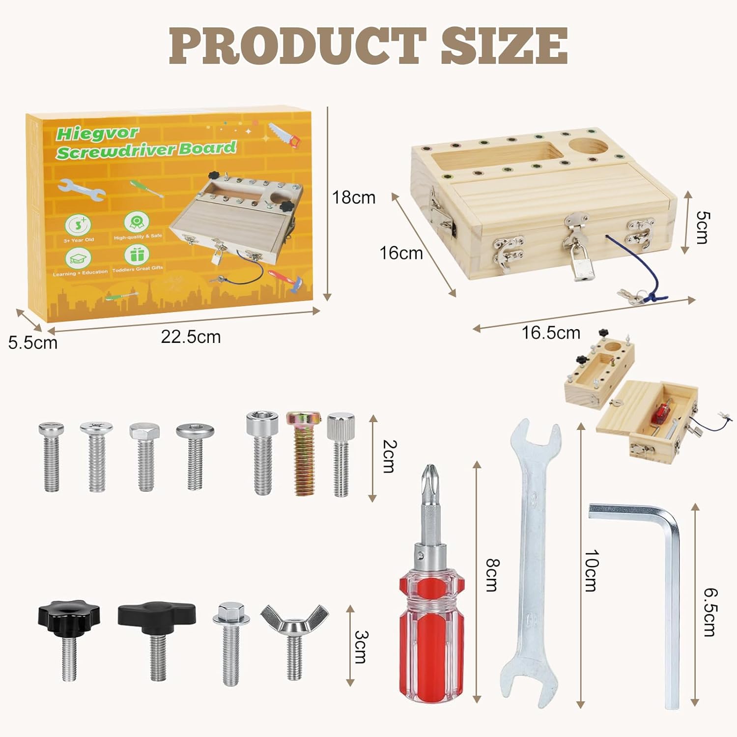Thumbnail 2 de Montessori Busy Board Holzschraubset ab 3 Jahren