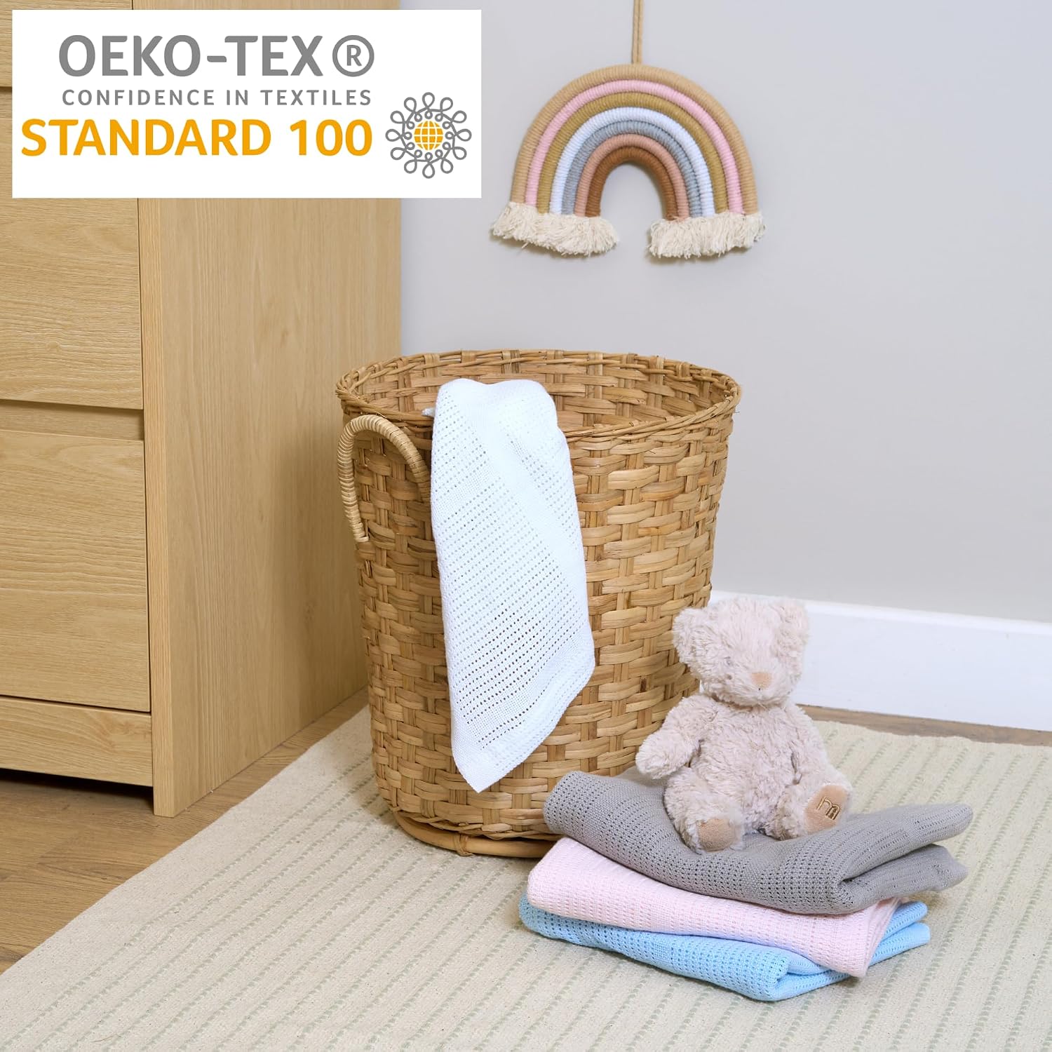 Thumbnail 5 de Clair de Lune Cellular Pram Blanket 70 x 90 cm