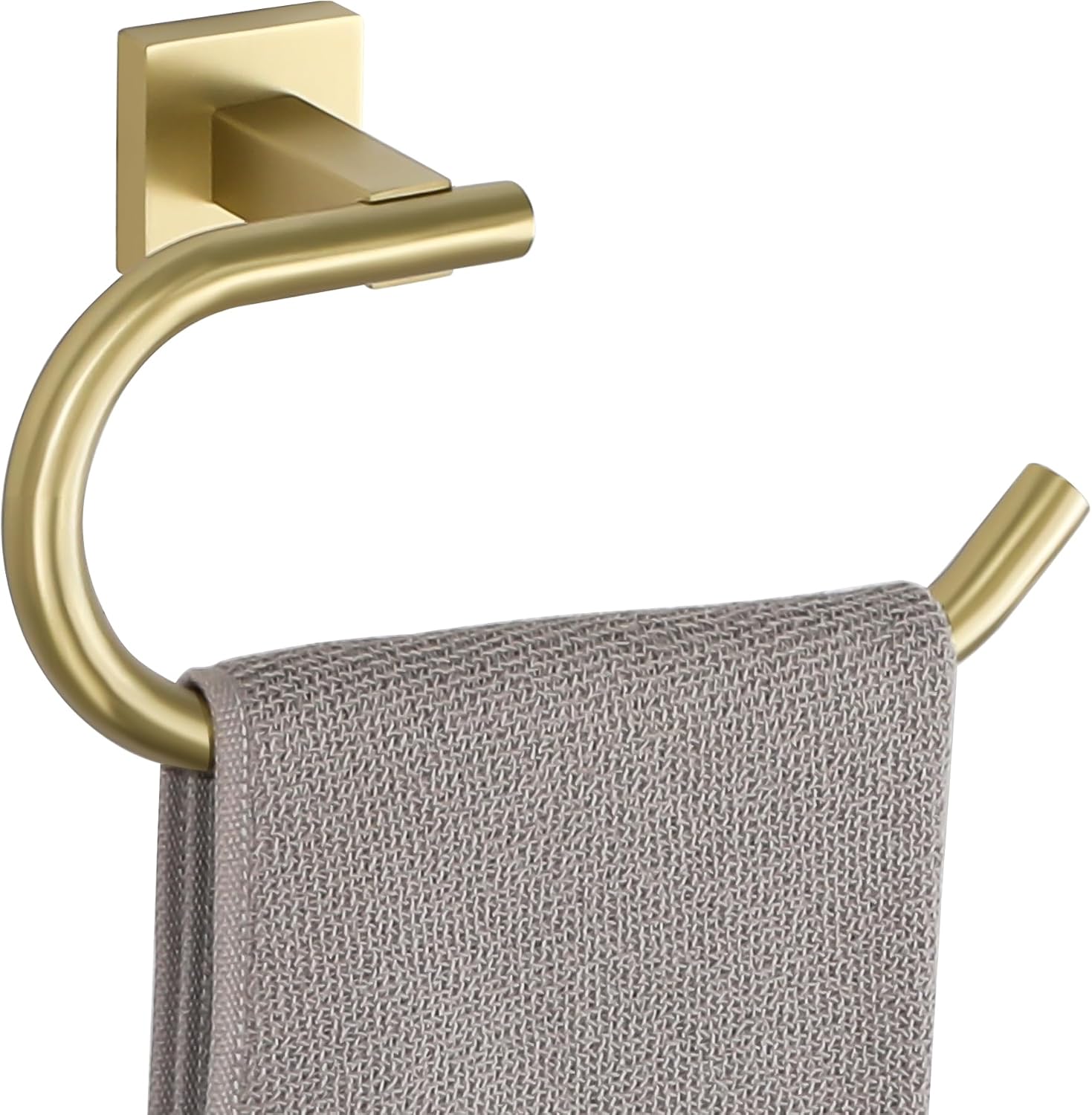 Detalle de SAYAYO Gold Towel Ring Hand Towel Holder Wall Mounted - SUS304 Stainless Steel, Waterproof & Rustproof