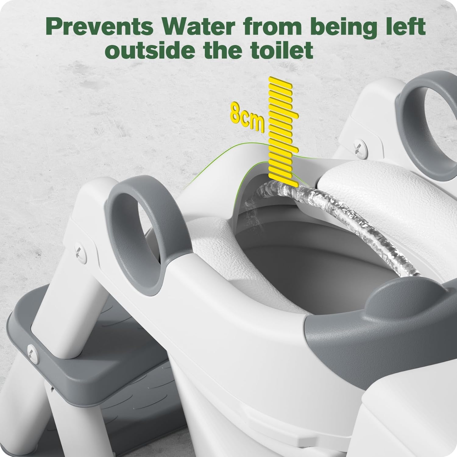 Detalle de Rabb 1st Bear Potty Training Seat (Upgrade 2-in-1) with Splash Guard, Anti-Slip Pad & Step Stool